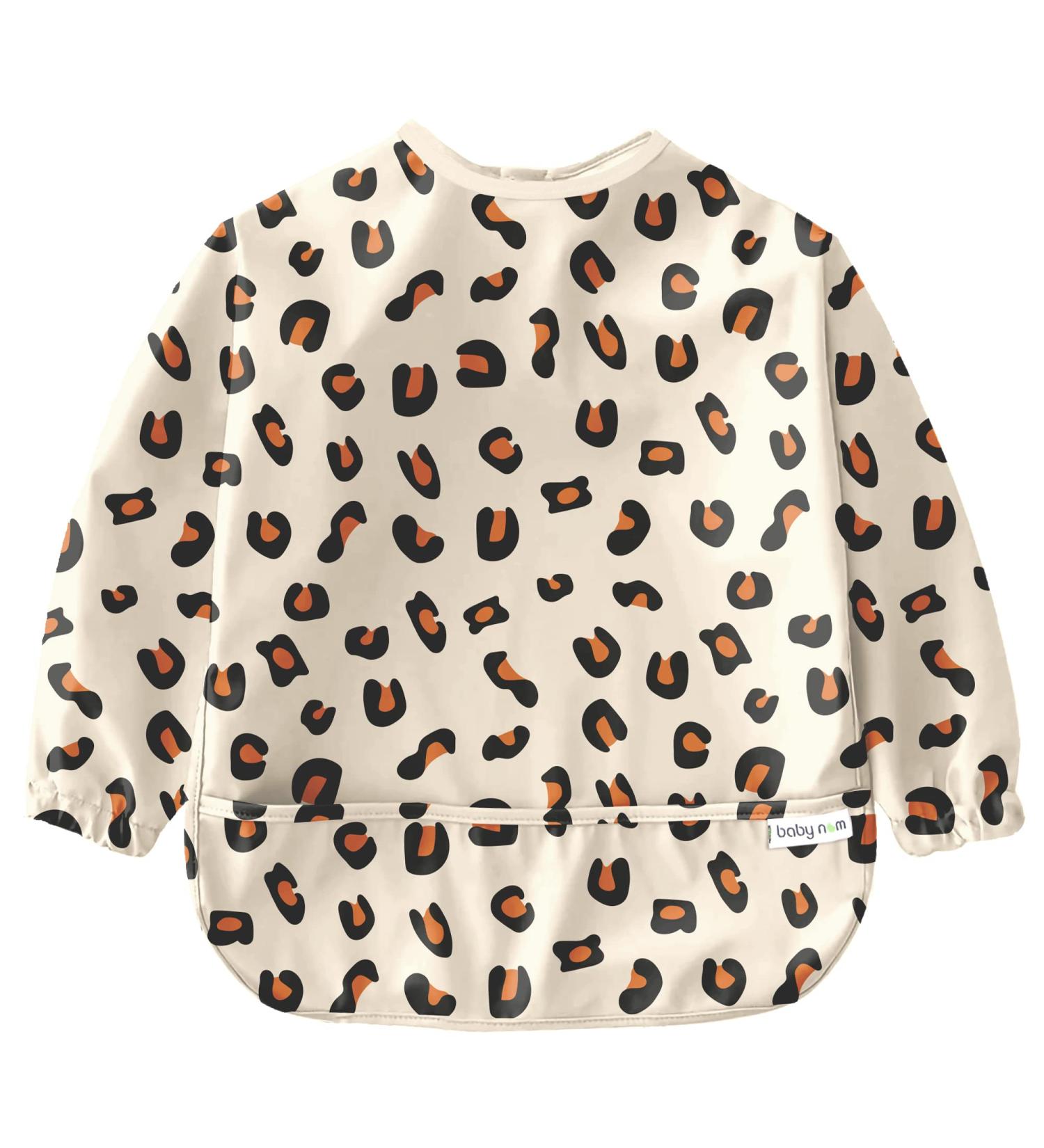 Baby Nom Waterproof Sleeved Weaning Bib for 6-12 Months - Baby Led Weaning Coverall Bibs for Feeding Toddlers - Beige Apron Bib for Babies - Buy Online on GoSupps.com