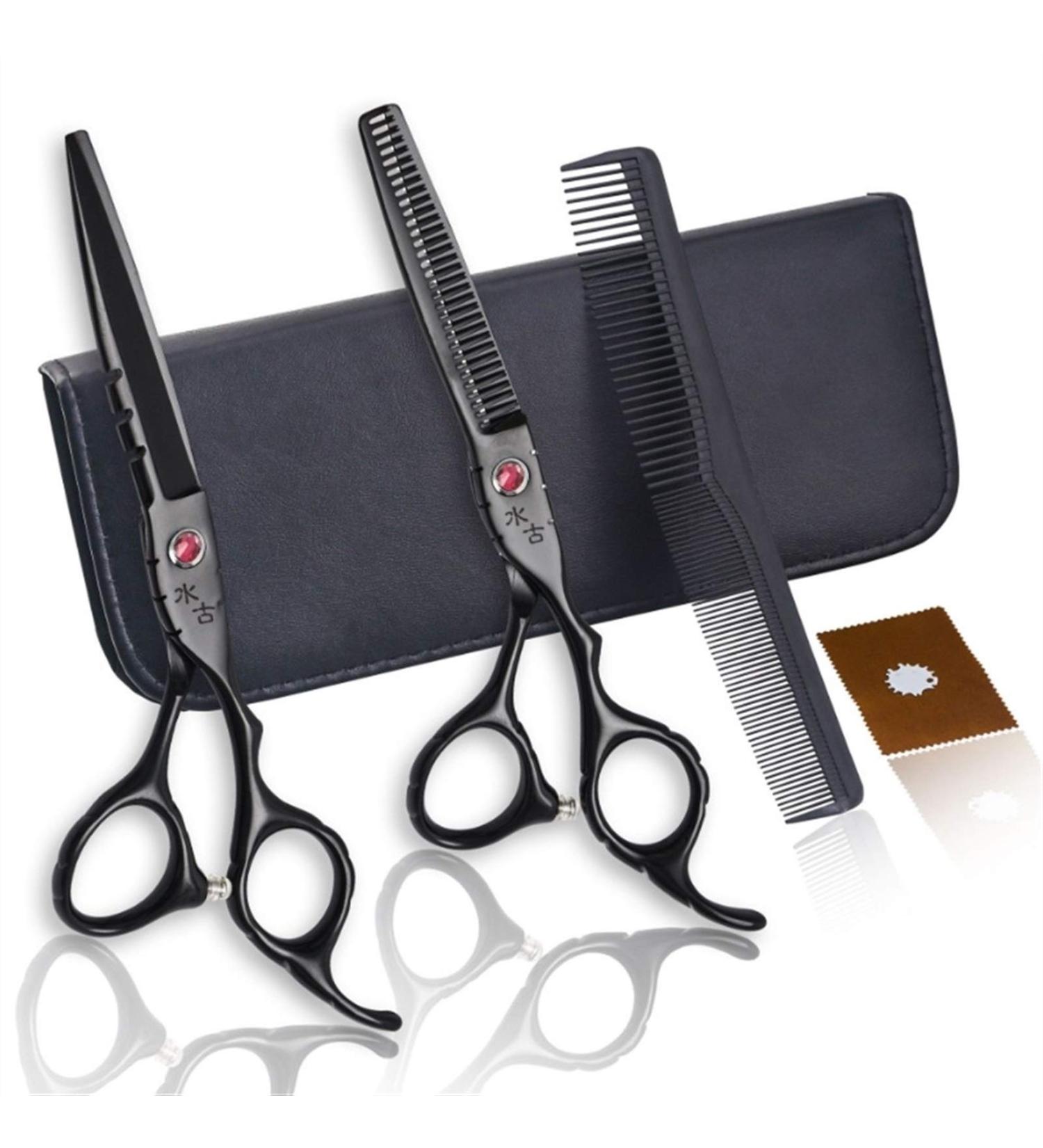 Hair Scissors Hair Scissors Kit Hair Scissors Hair Cutting Professional Kit for Barber Stylist 6 inch with Comb Hair Cutting Kit - Buy Online on GoSupps.com