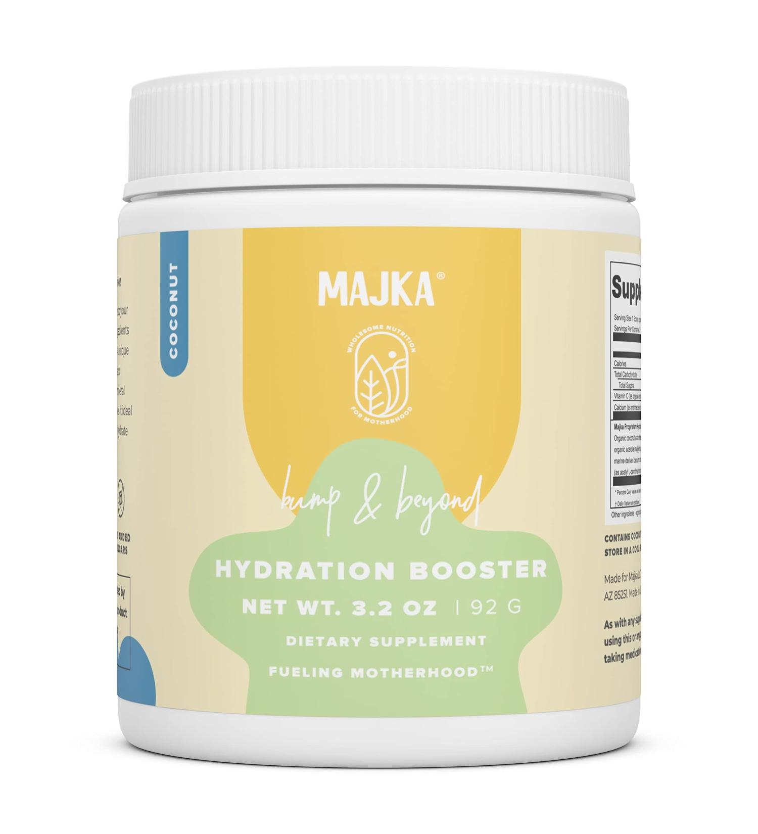Majka Organic Hydration Booster Powder for Lactating & Pregnant Moms - Safe Supplement for Energy & Breast Milk Supply - Vegan & Gluten-Free (Coconut, 30 Servings) - Buy Online on GoSupps.com