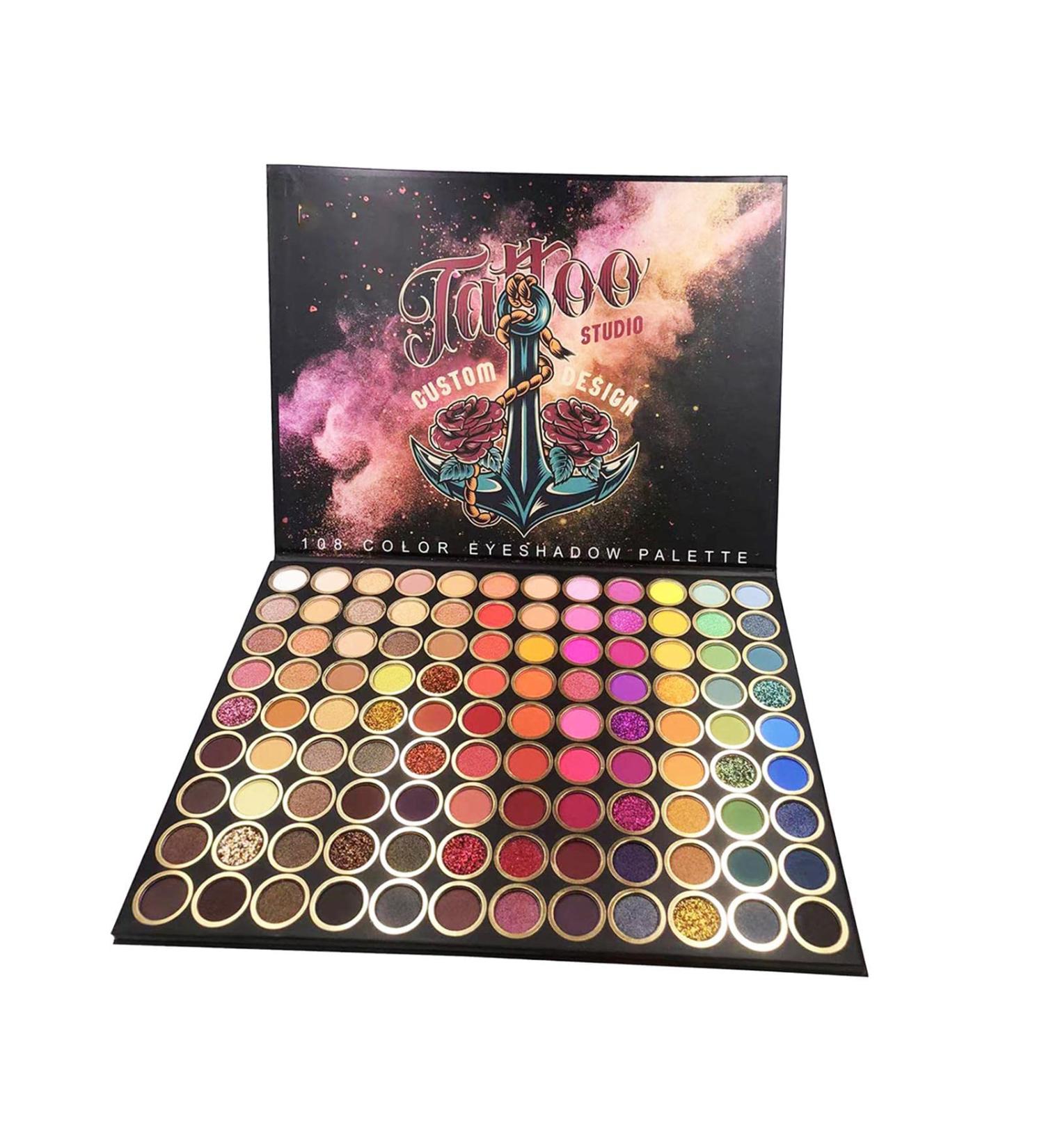 shamjina 108 Colors Eyeshadow palette Eye Shadow Makeup Pallet Powder Sweatproof Glitter for Stage Performance Beginners Professionals Party - Buy Online on GoSupps.com