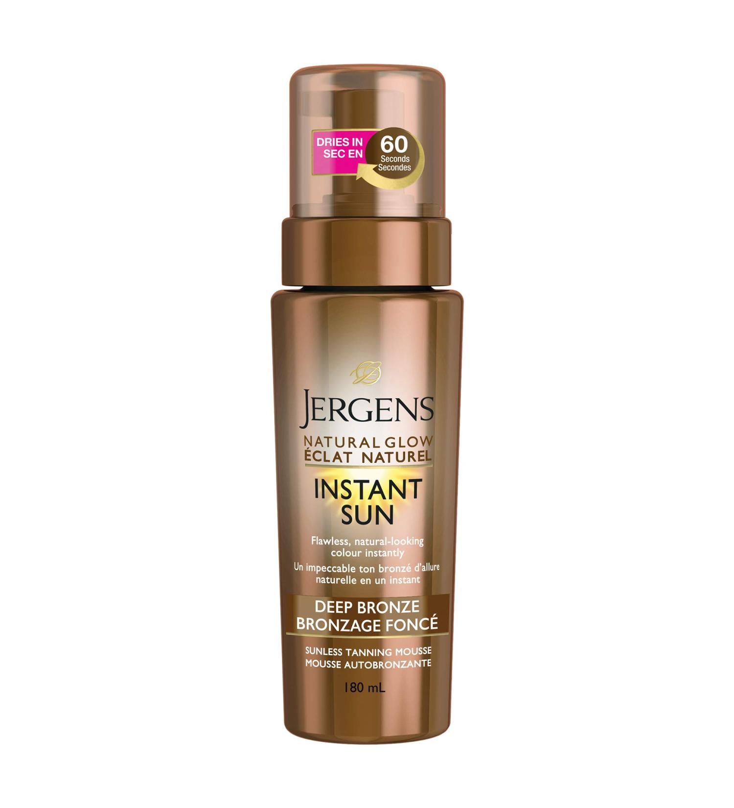 Jergens Natural Glow Instant Sun Sunless Tanning Mousse - Deep Bronze 180 mL Deep Bronze Mousse - Buy Online on GoSupps.com
