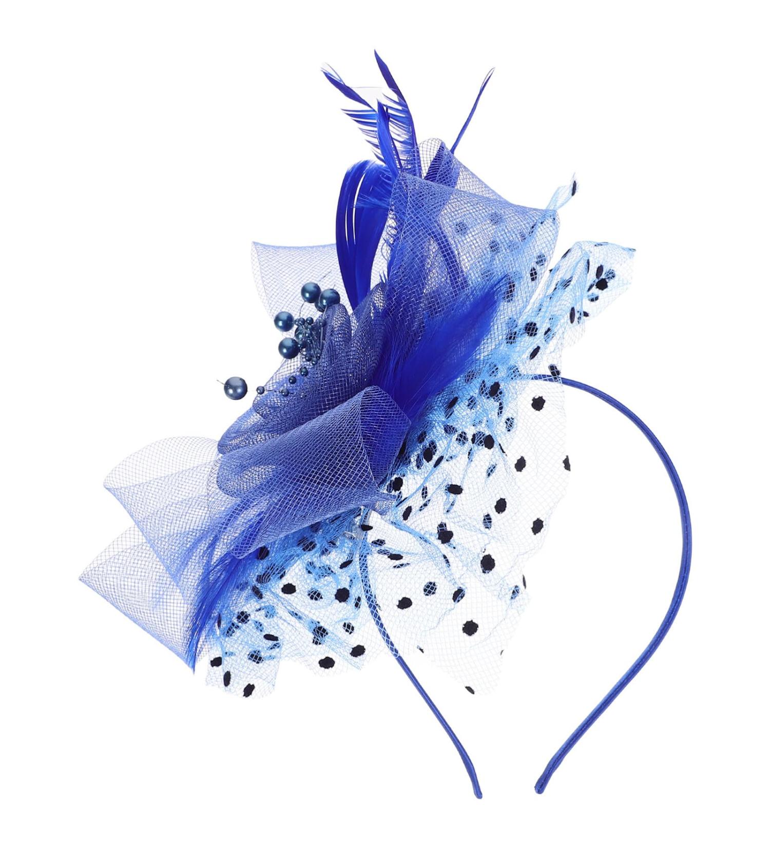 Lurrose Flower Hair Accessories Fascinators Hat for Women Fascinators hair clip Tea Party Headband Hair Clips for Women Wedding Cocktail Party Blue Ladies Hats One Size Blue - Buy Online on GoSupps.com