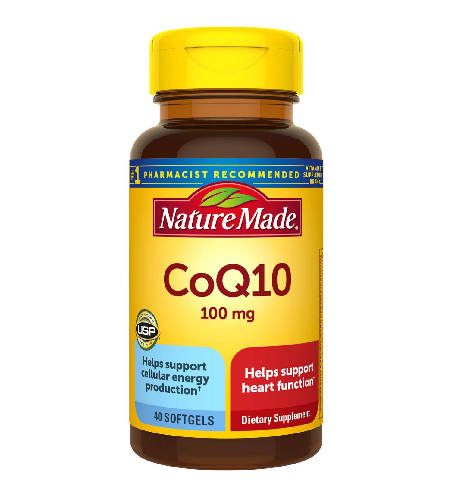 Nature Made CoQ10 100mg - Heart Health Dietary Supplement | 40 Softgels | 40 Day Supply | International Shipping - Buy Online on GoSupps.com