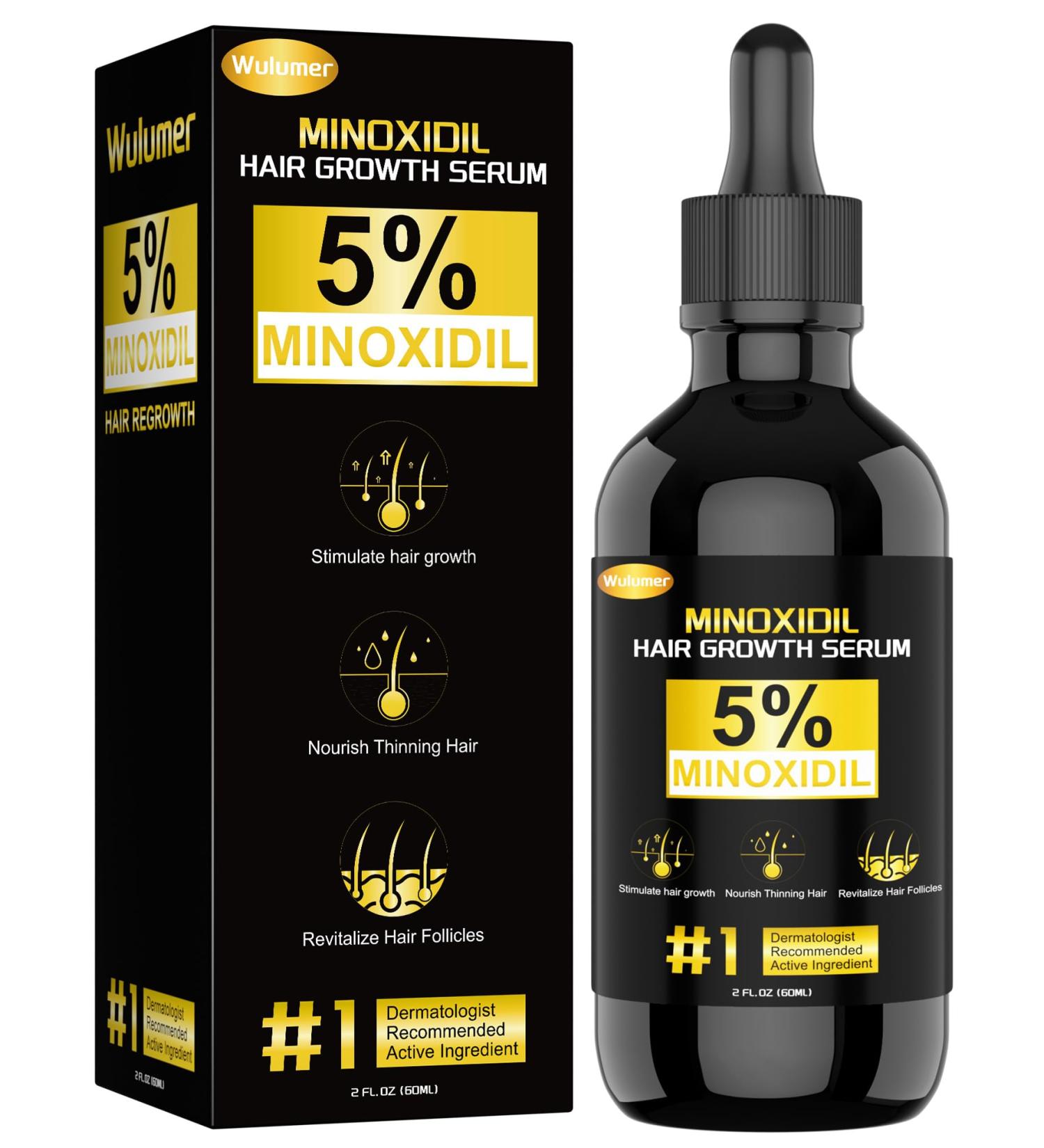 5% Minoxidil Hair Regrowth Treatment - Thicker Fuller Hair for Men & Women | 60ML/2OZ - International Shipping Available - Buy Online on GoSupps.com