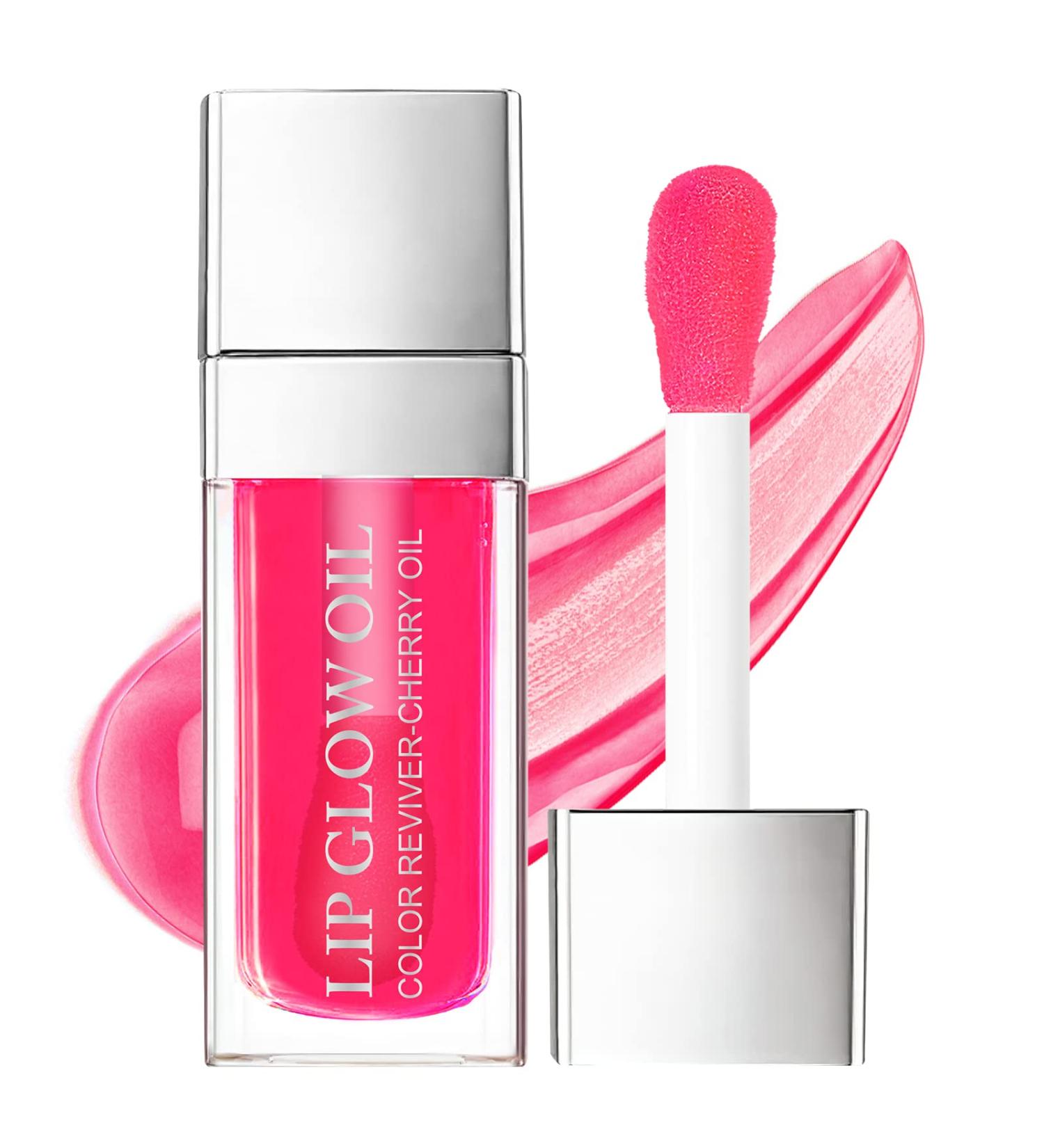 AOOWU Tinted Plumping Lip Oil - Cherry Red | Long Lasting Hydrating Lip Gloss for Women - Buy Online on GoSupps.com