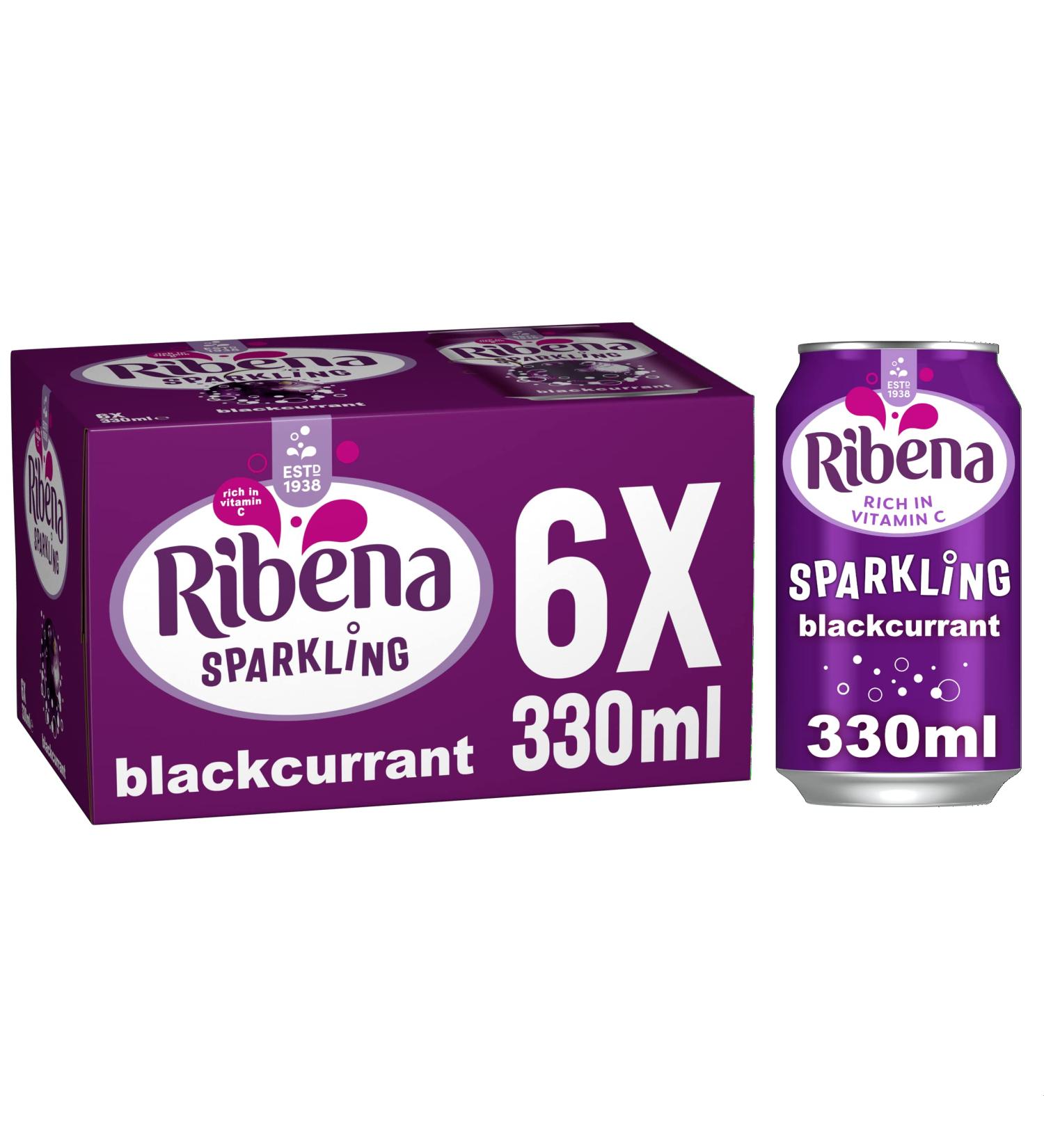  Ribena Ribena Pack of 6 boxes of 6 x 330ml cans of real fruit rich in vitamin C with no artificial colors or flavors. - Buy Online on GoSupps.com