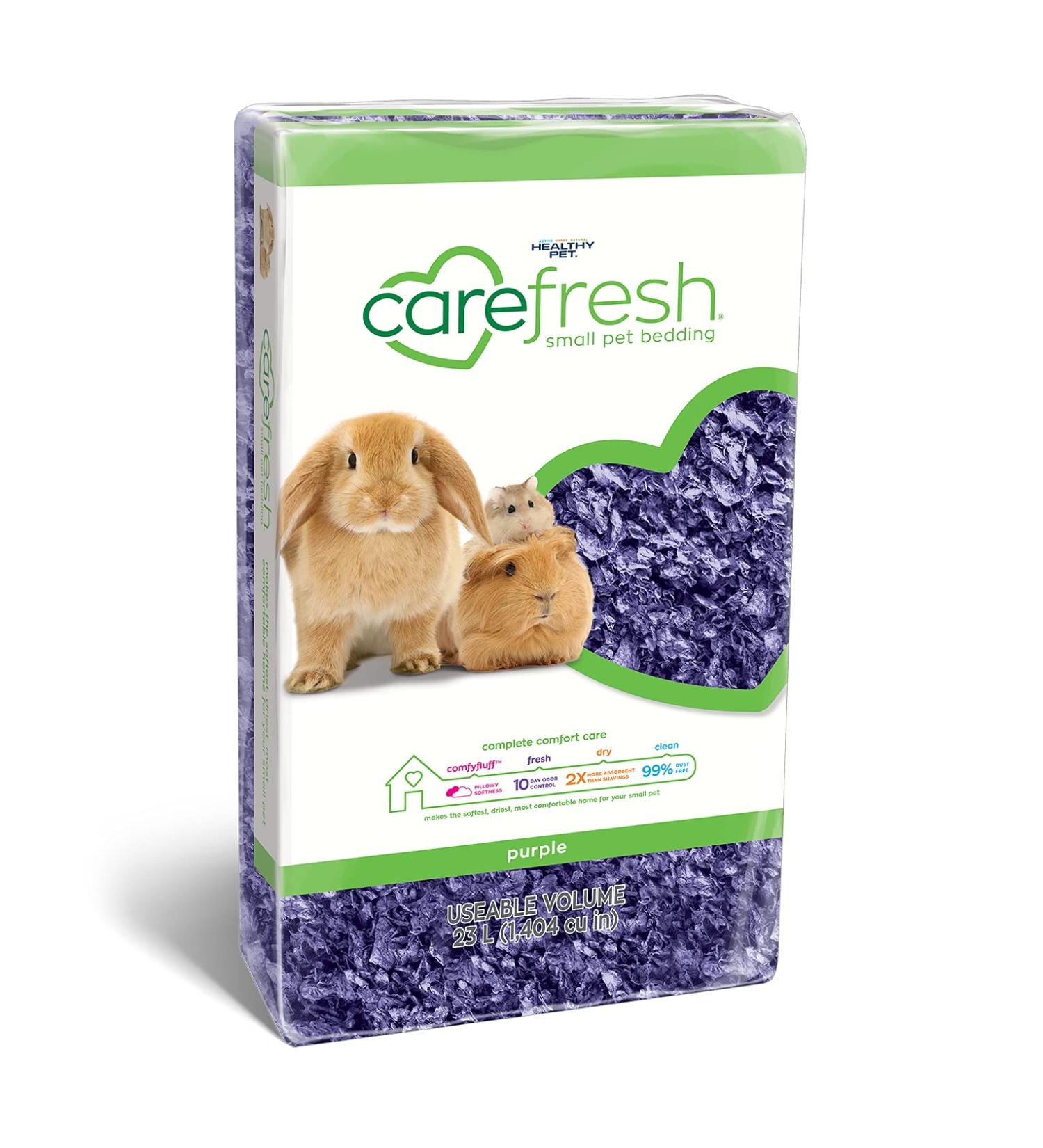 Carefresh 99% Dust-Free Playful Purple Natural Paper Small Pet Bedding 23 L - Odor Control - Buy Online on GoSupps.com