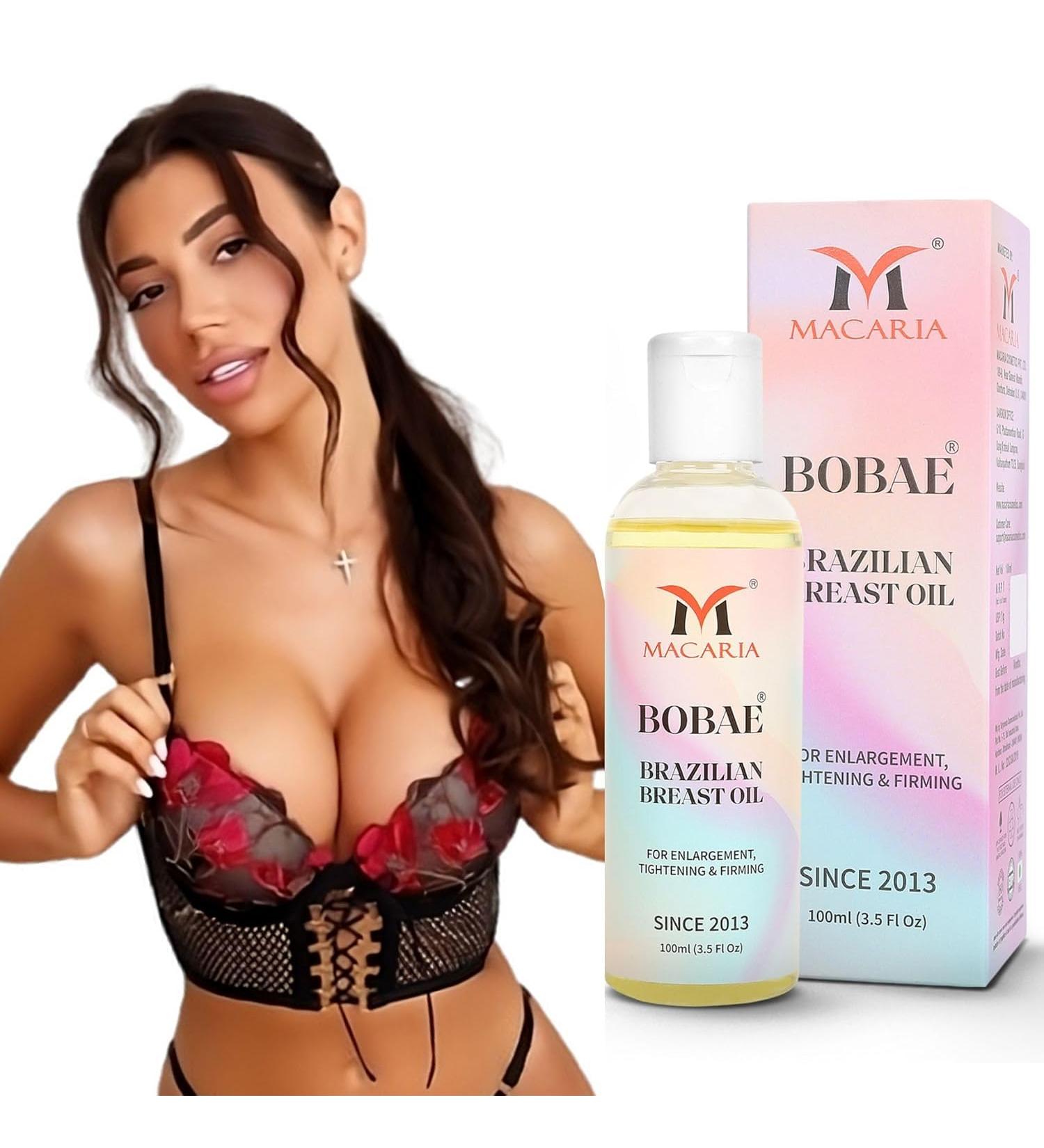 Bobae Brazilian Natural Breast Oil | Bust Tightening Shape & Size up Firming larger Breast Enhancement Gel bigger Brazilian Boobs Women enlargement cream for quick Fast growth with estrogen effect - Buy Online on GoSupps.com