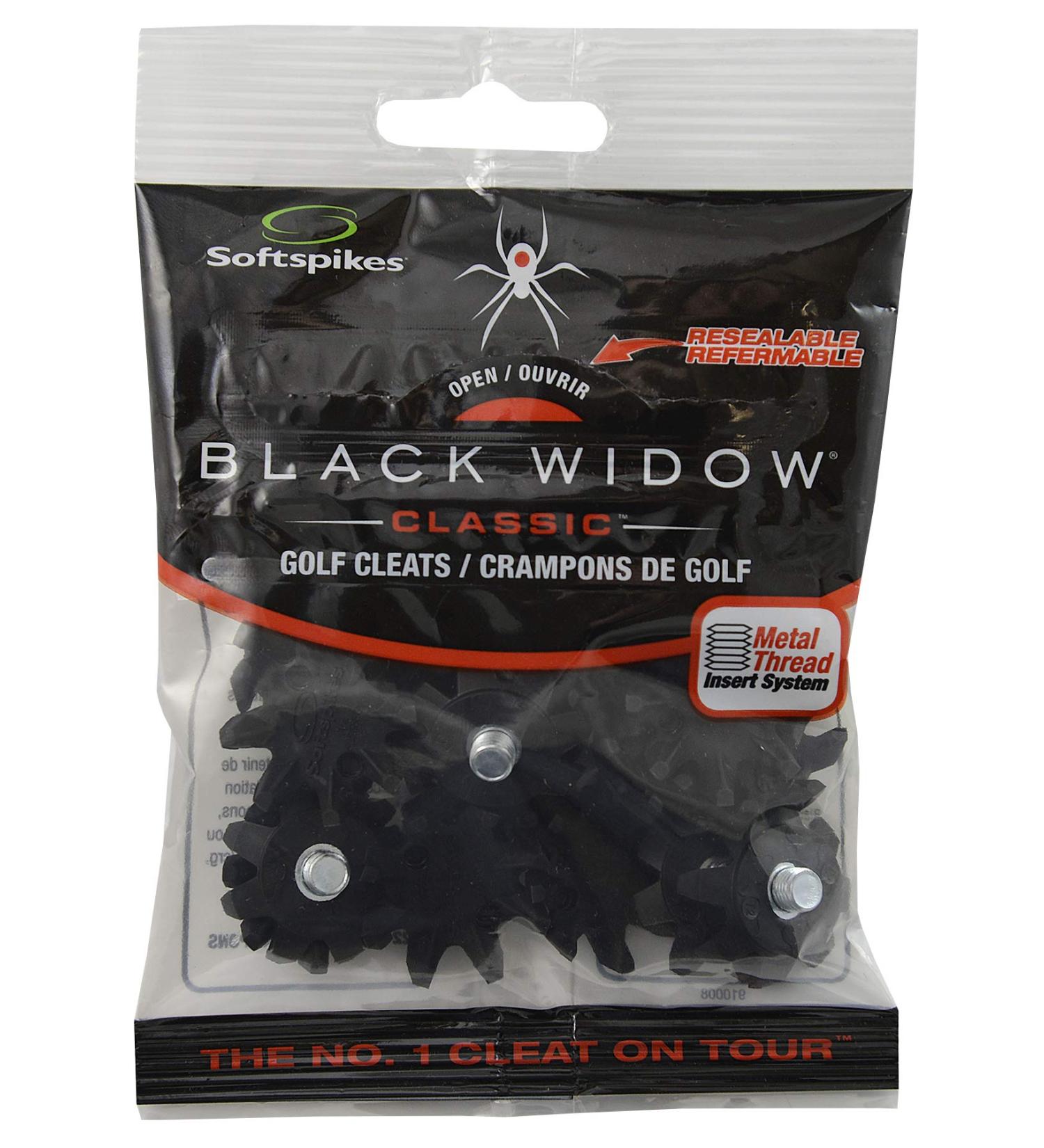 Softspikes Black Widow Classic Cleat | Small Metal Thread | 22 Count - Buy Online on GoSupps.com