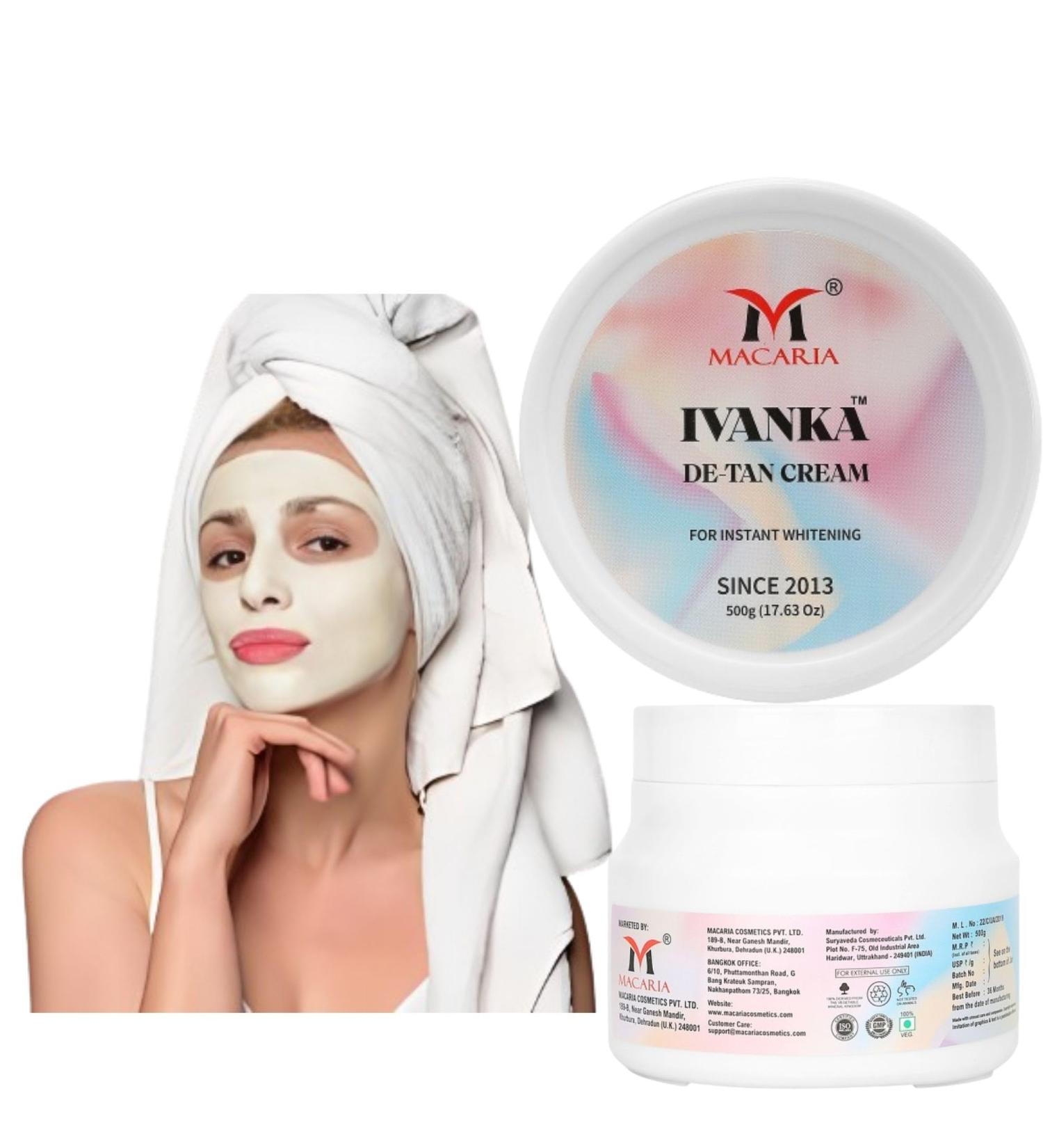 MACARIA Ivanka de tan For Breast Bust Whitening Brightening & Lightening Cream for Tan Removal Tanning & Blackness For Girls & Women - Buy Online on GoSupps.com