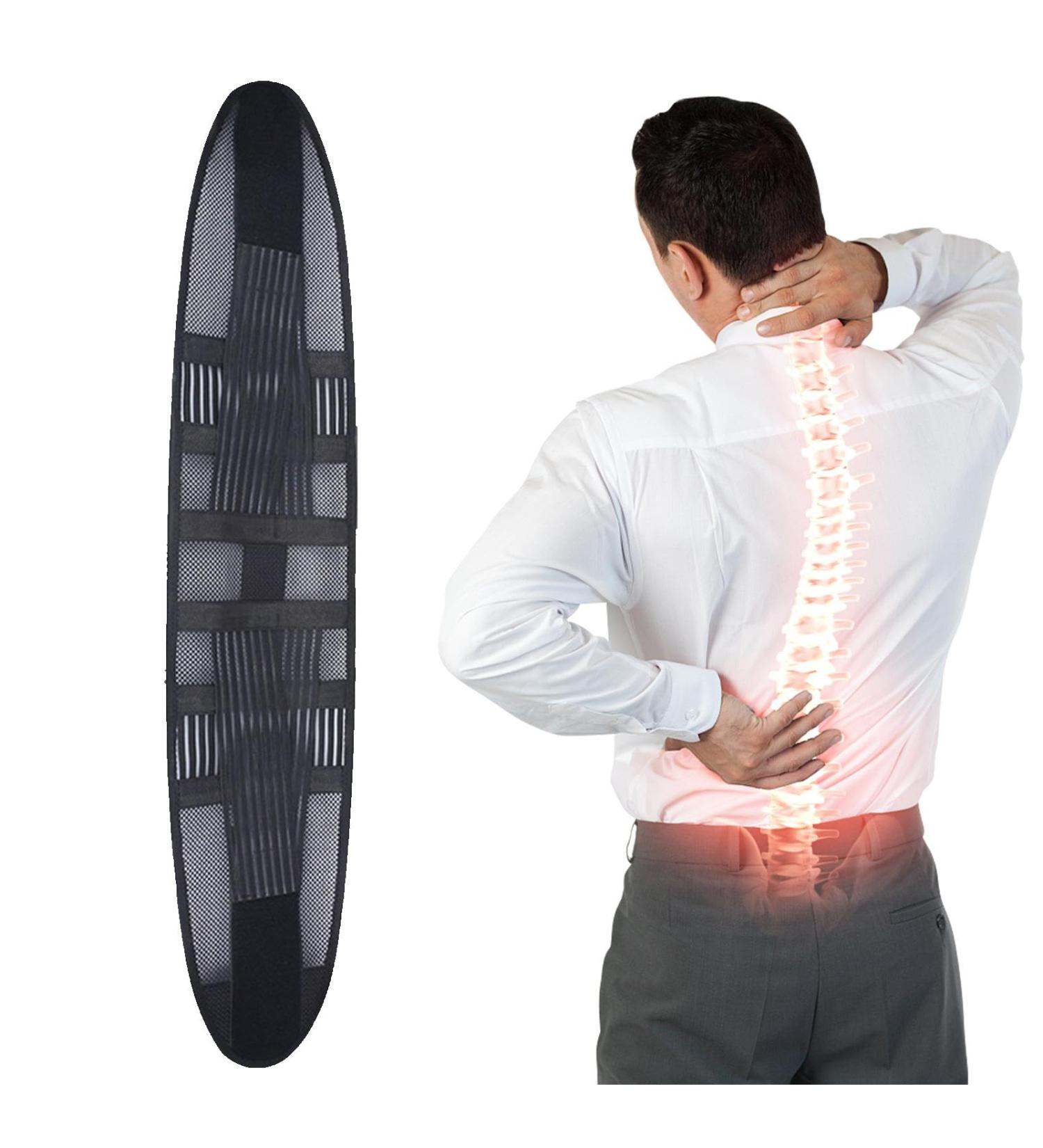 Lumbar Support Brace - Adjustable Lumbar Wrap | Multipurpose Breathable Waist Supports Tool | Lightweight Workout Back Brace for Motorcycle Travel Sports Fitness Skiing - Buy Online on GoSupps.com