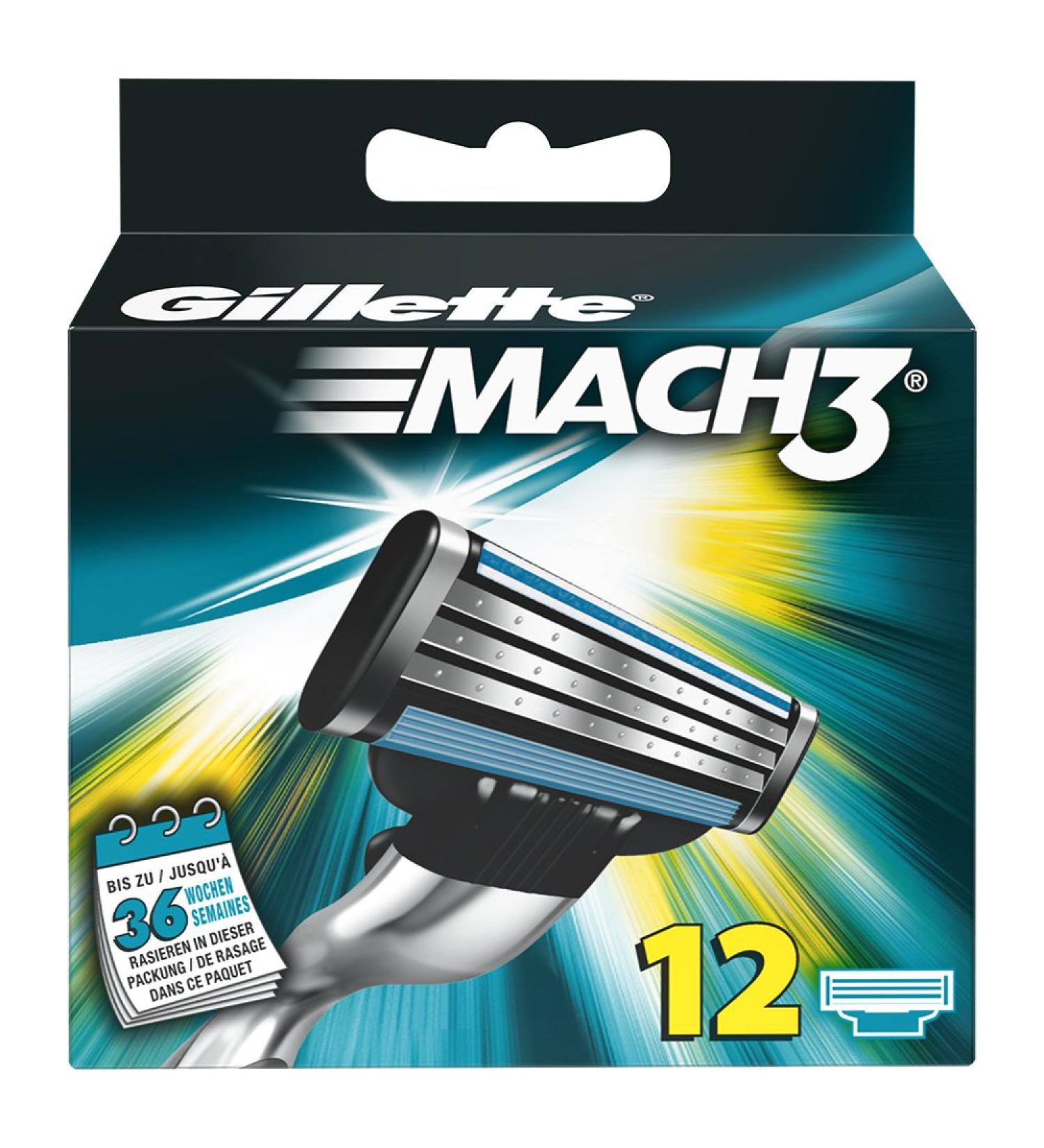 Gillette Mach3 Blades Pack of 12 586bghBUn