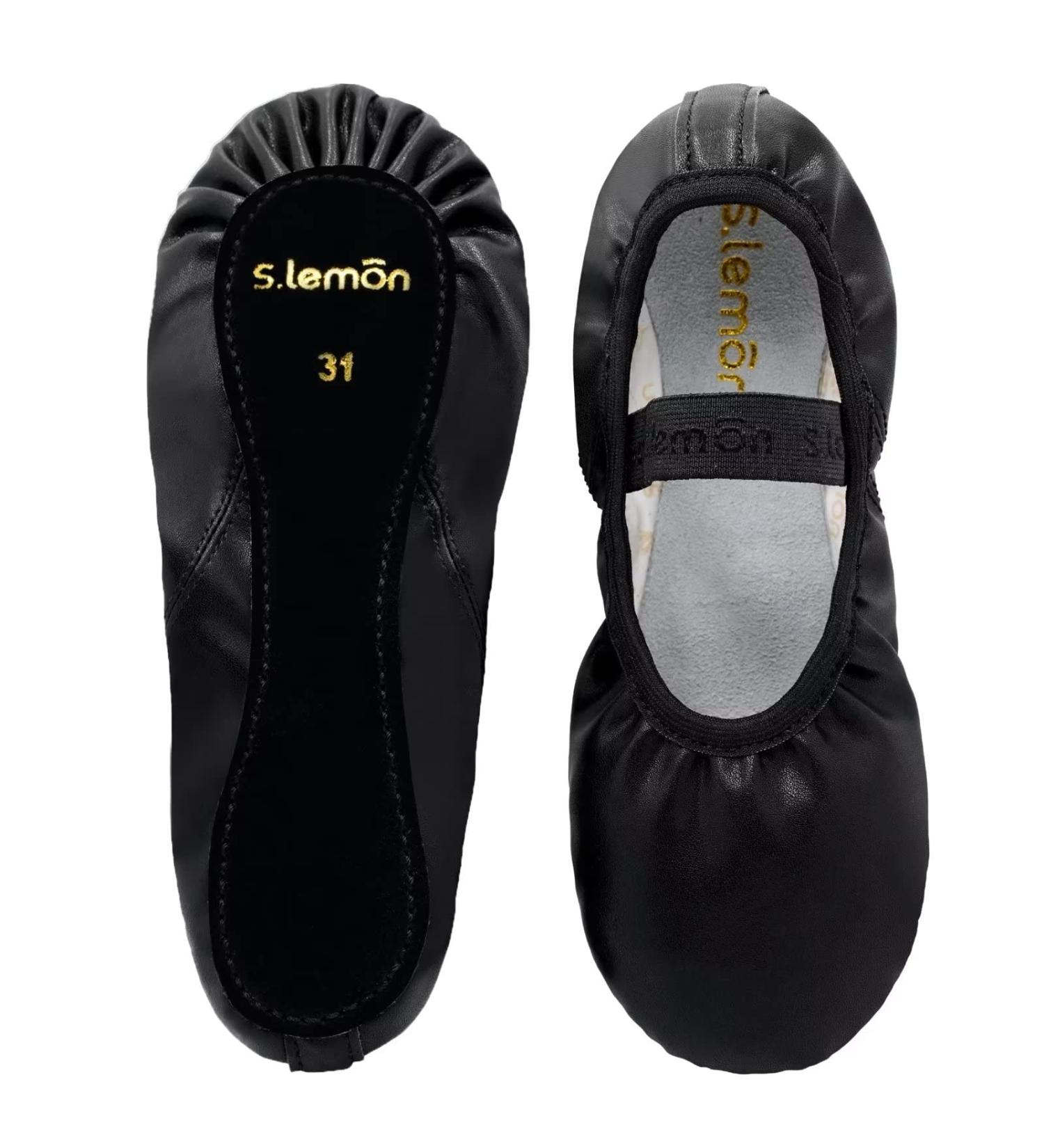Buy S.Lemon Girls Leather Ballet Shoes - Full Sole Black - Size 36 EU | International Shipping Available - Buy Online on GoSupps.com