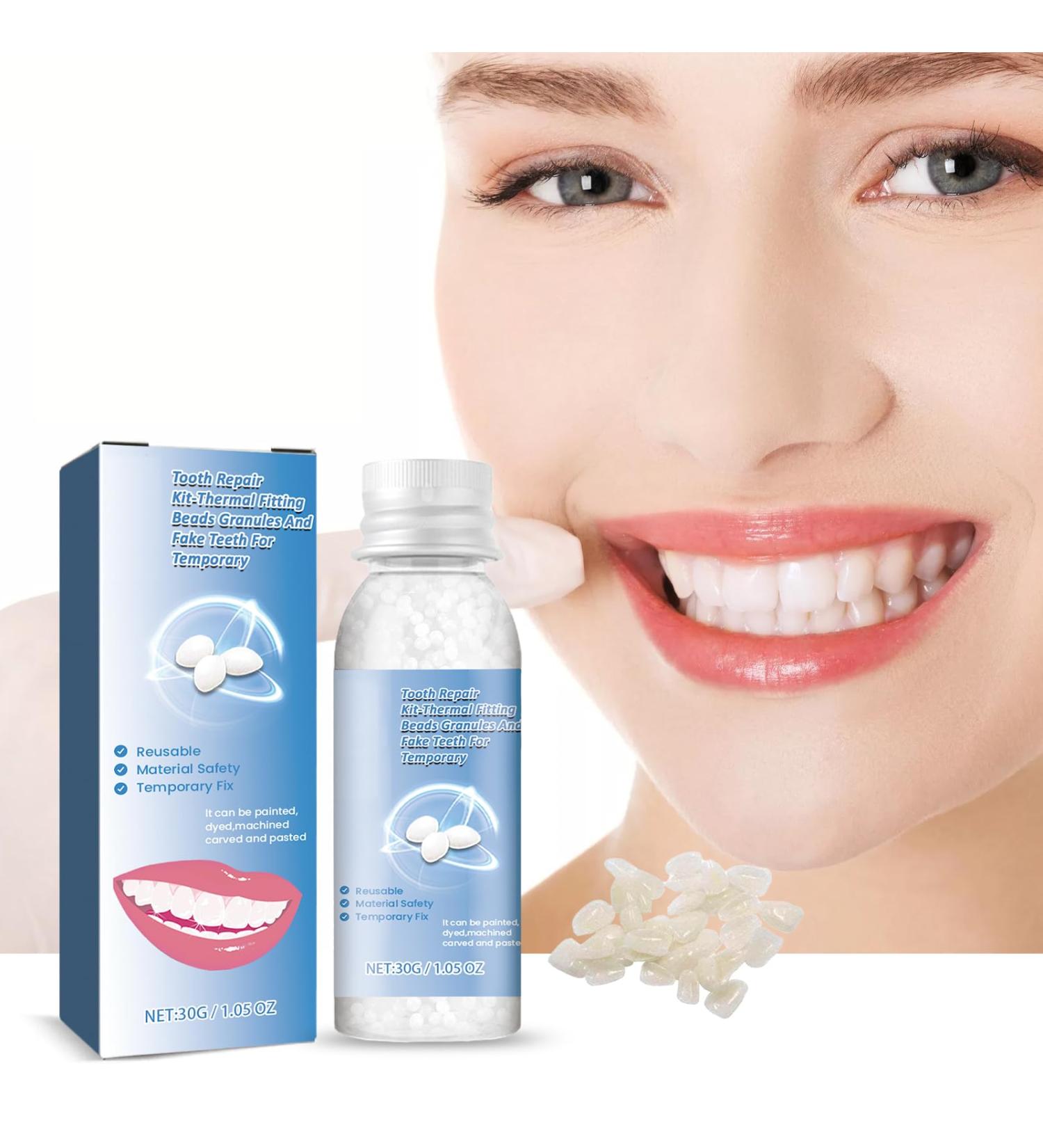 Tooth Repair Kit/Cavity Filler for Teeth/Tooth Repair Granules/Tooth Repair Kit for Chipped Teeth/Moldable False Teeth/Cavity Filler for Teeth/Temporary Filling for Tooth(30g) - Buy Online on GoSupps.com