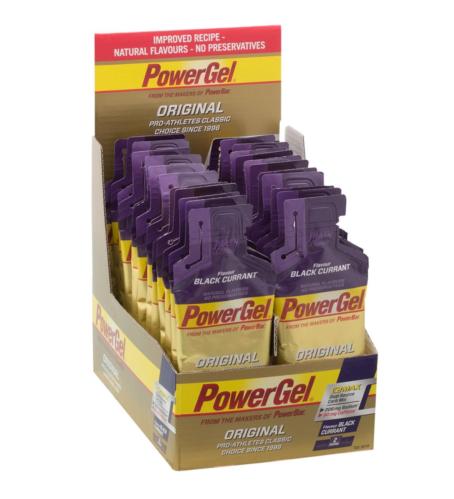 Powerbar PowerGel Original 41g Bag X 24 Gels - Blackcurrant + Caffeine | Boost Energy for Endurance Sports - Buy Online on GoSupps.com
