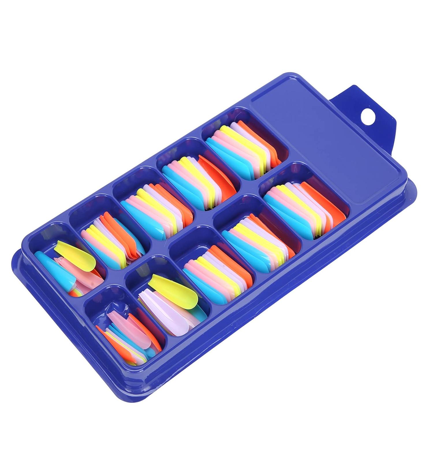 Colorful ABS Fake Nail Tips - Easy to Trim & Perfect for Home Use | International Shipping Available - Buy Online on GoSupps.com