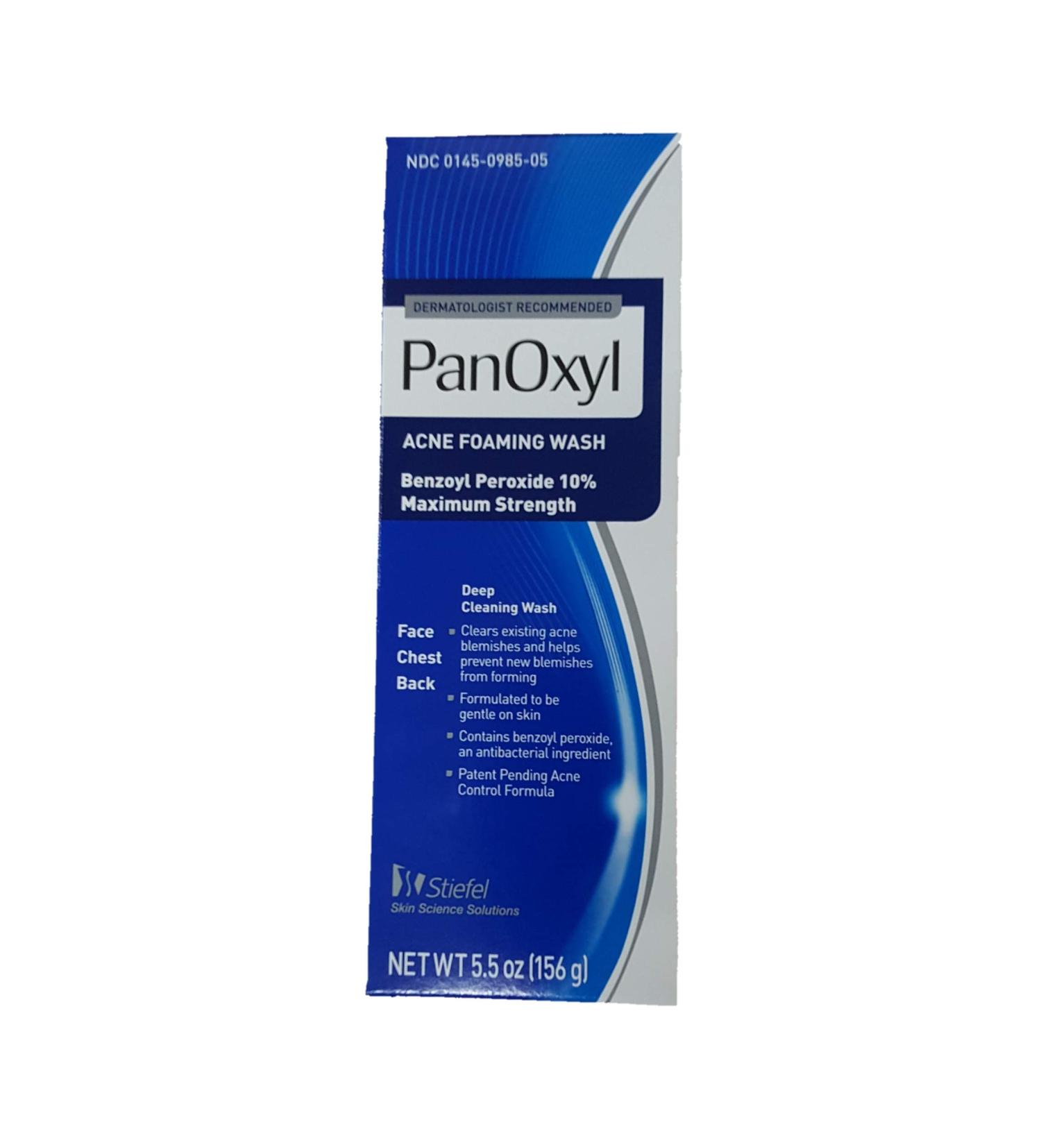 PanOxyl Foaming Acne Wash Maximum Strength 5.5 Ounce (Value Pack of 8)