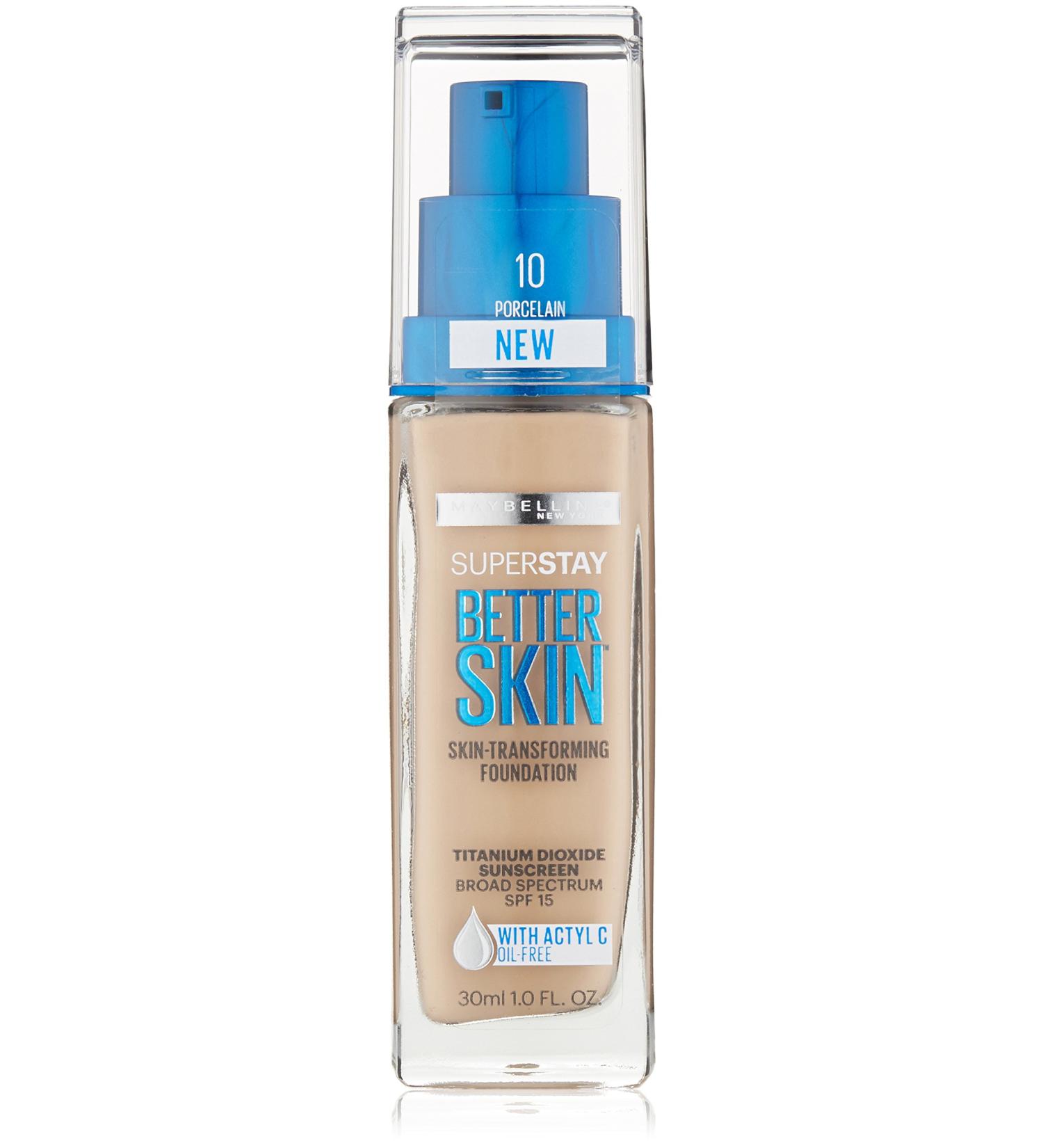 Maybelline Superstay Better Skin Foundation Porcelain 1oz - Buy Online on GoSupps.com