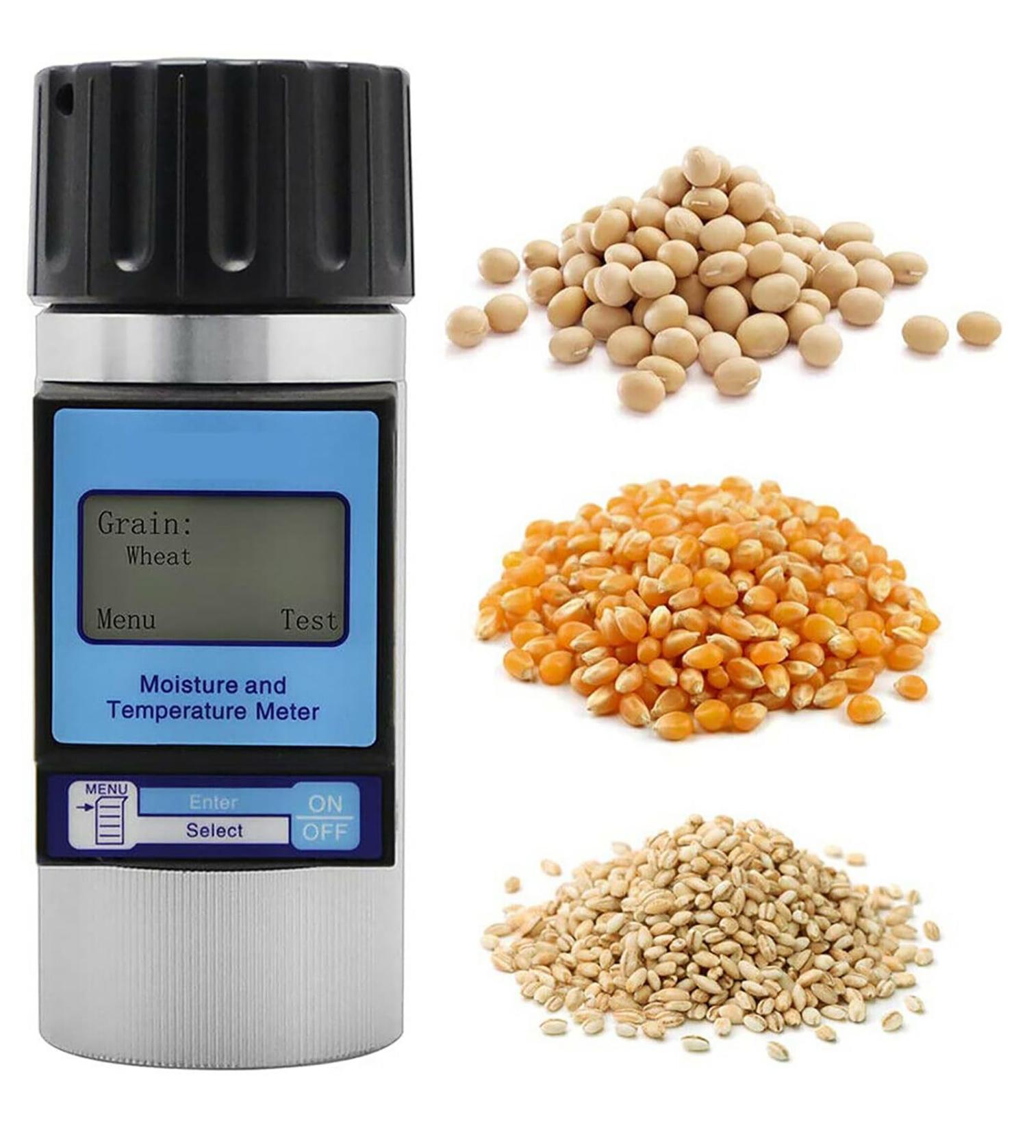LBMED Grain Humidity Tester Digital Grain Moisture Meter with 37 Measurement Types 0.5% Measurement Error and Without Weighing for Been Rice Wheat Millet Soybean Maize - Buy Online on GoSupps.com
