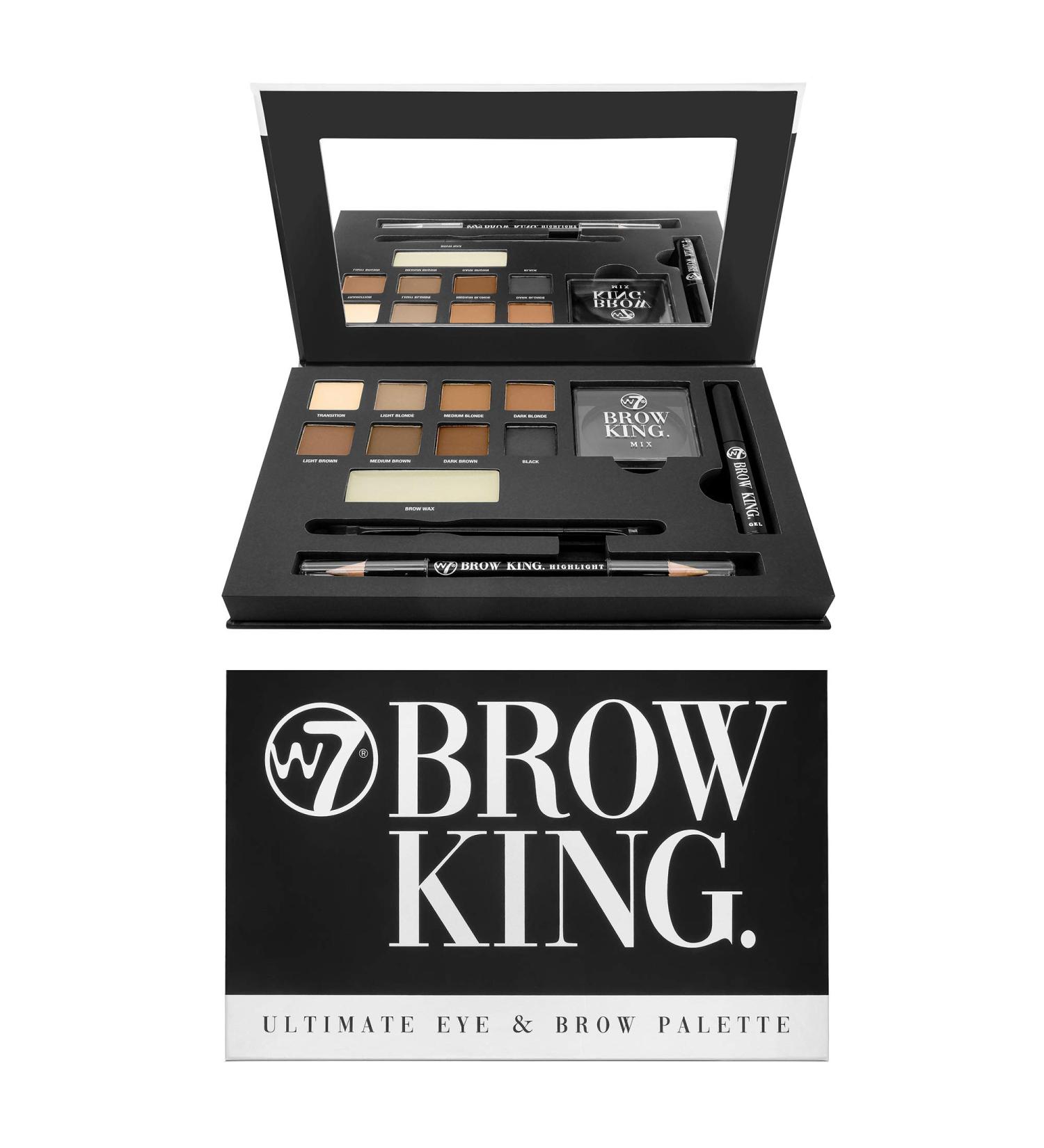 W7 Brow King Ultimate Eyebrow Kit - Professional Brow Shaping, Defining, and Grooming Palette - Buy Online on GoSupps.com