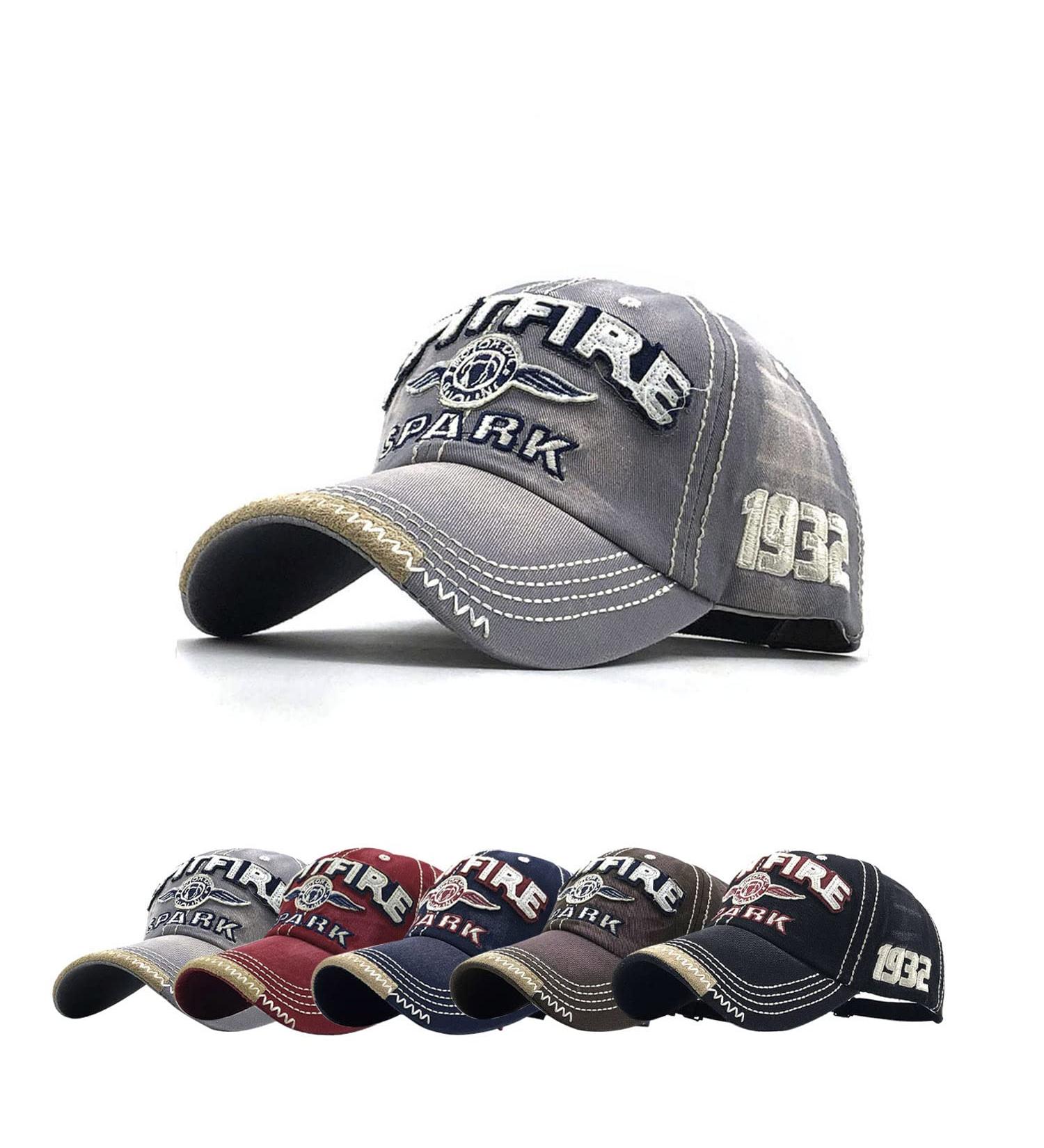 Trabig Retro Baseball Cap - Unisex Adjustable Cotton Hat for Men & Women | Summer Running Cap Gray (54-60cm) - Buy Online on GoSupps.com