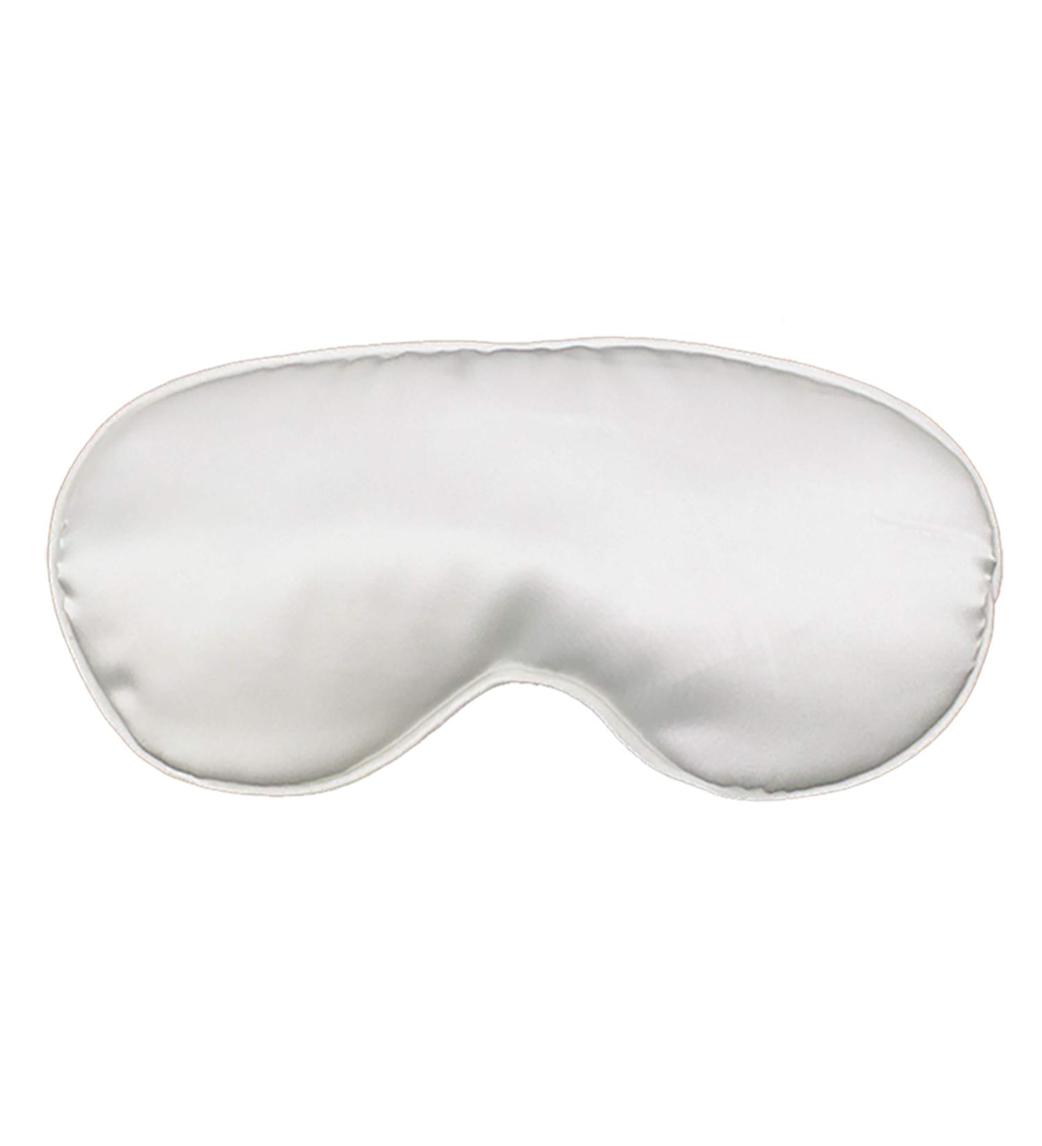 Satin White Eye Mask Sleep - Super Soft with Strap for Nap and Relaxation - Buy Online on GoSupps.com