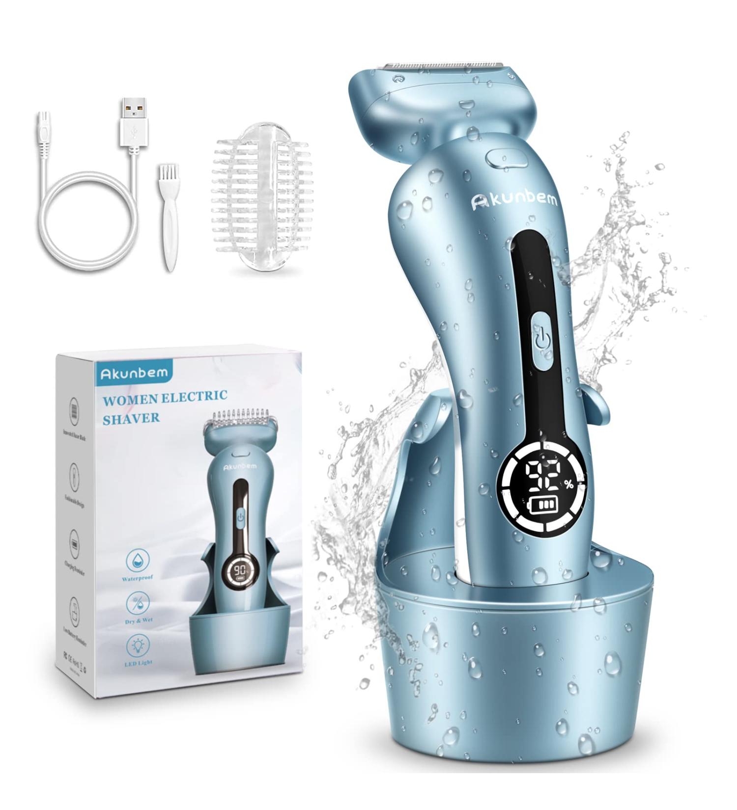Womenâ€™s Electric Razor & Shaver - Blue Bikini, Leg & Underarm Trimmer - Buy Online on GoSupps.com