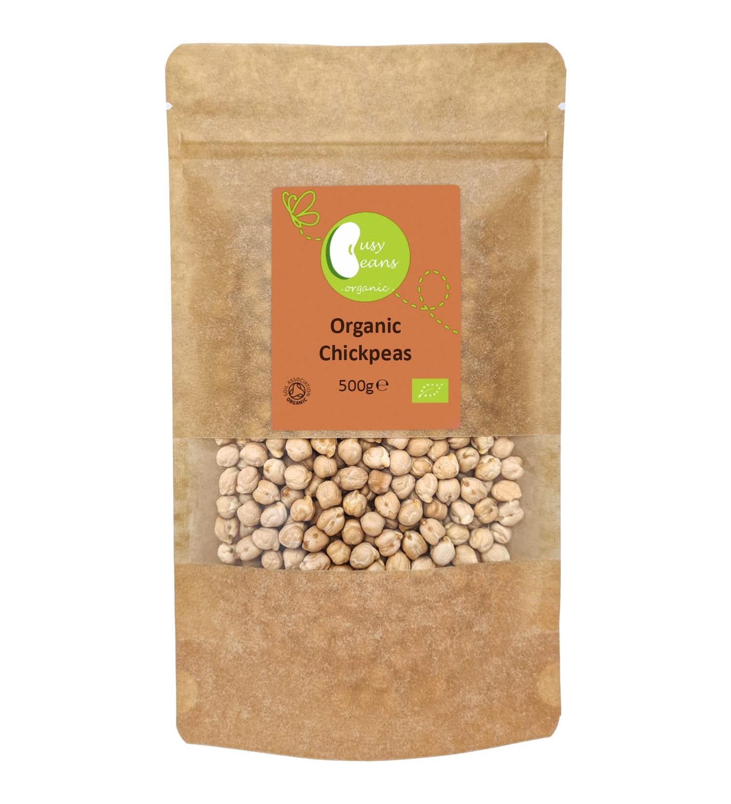 Busy Beans Organic 500g Certified Organic Chickpeas - Buy Online on GoSupps.com