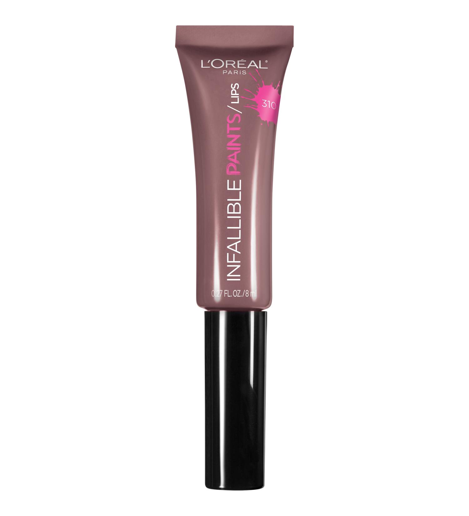 L'Or al Paris Infallible PAINTS/LIPS  Taupeless  0.27 fl. oz. 0.27 Fl Oz (Pack of 1) Taupeless