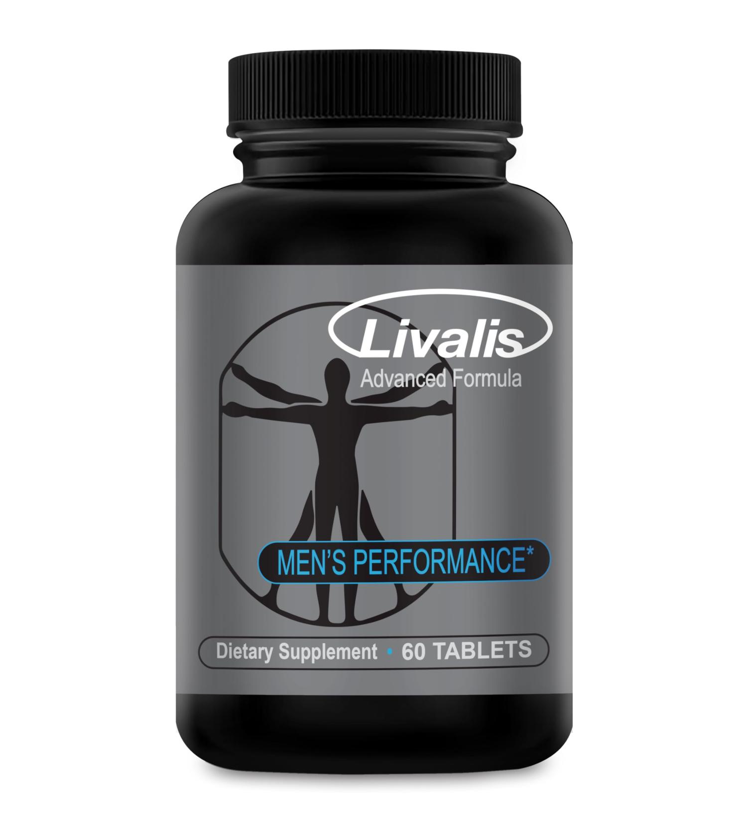 Livalis Male Enlargement Formula- Add up to 6" Fast Size Energy & Stamina with L-Arginine & Adaptogens Optimized Absorption for Size Strength & Recovery - 60 Tablets - Buy Online on GoSupps.com