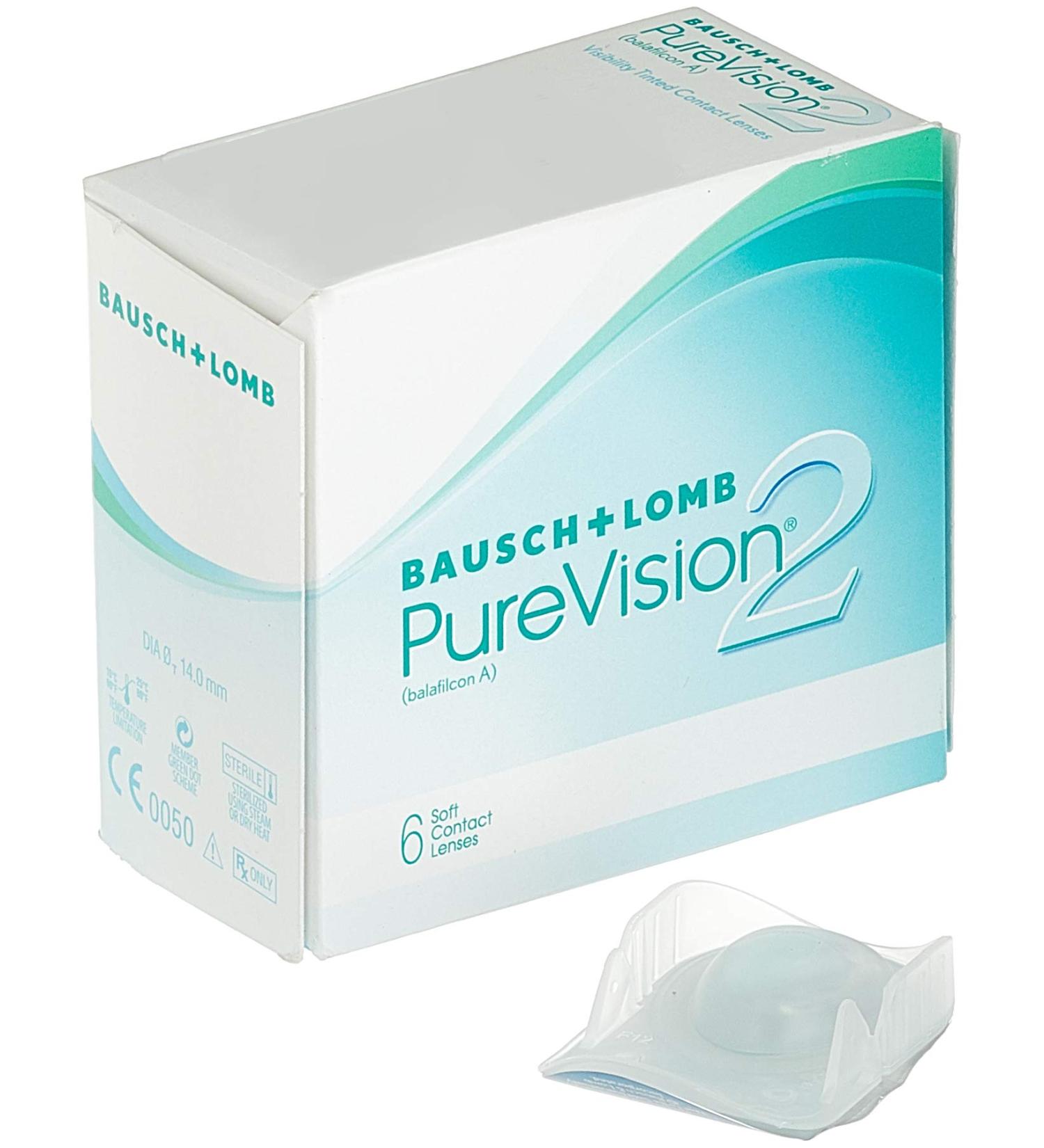 Bausch + Lomb PureVision 2 Monthly Lenses - Thin Spherical Soft Contact Lenses (6 Pcs) | BC 8.6 mm | DIA 14 | -11.50 Diopters - Shop Internationally - Buy Online on GoSupps.com