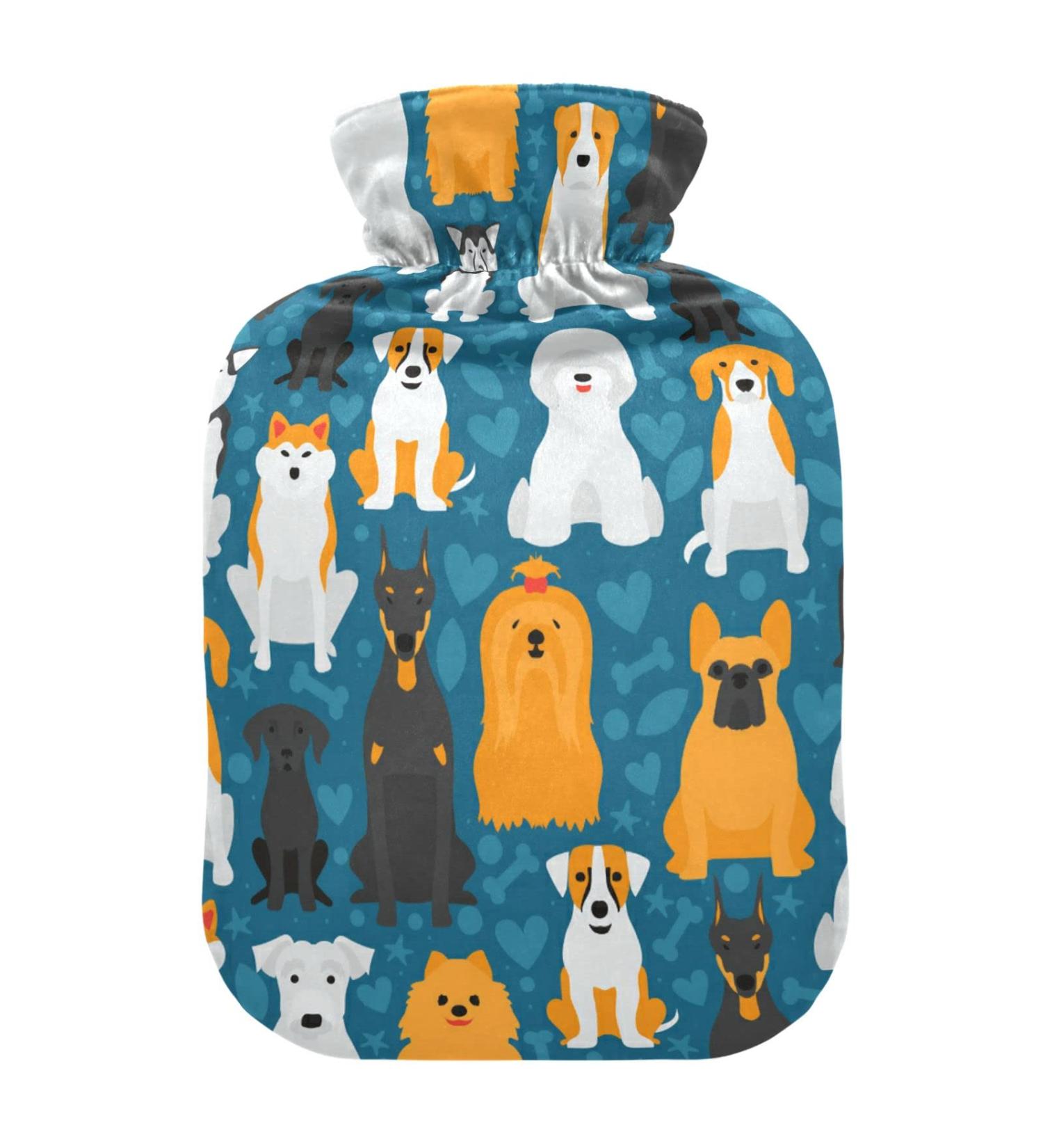 Dog Hot Water Bottle with Cover - 1L for Pain Relief & Heat Therapy | Hot Water Bag for Pets - Buy Online on GoSupps.com