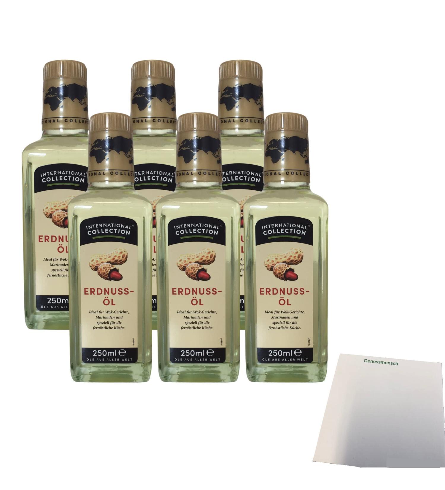 International Collection Peanut Oil 6-Pack (6x250ml) - Premium Cooking Oil for Global Cuisine - Buy Online on GoSupps.com