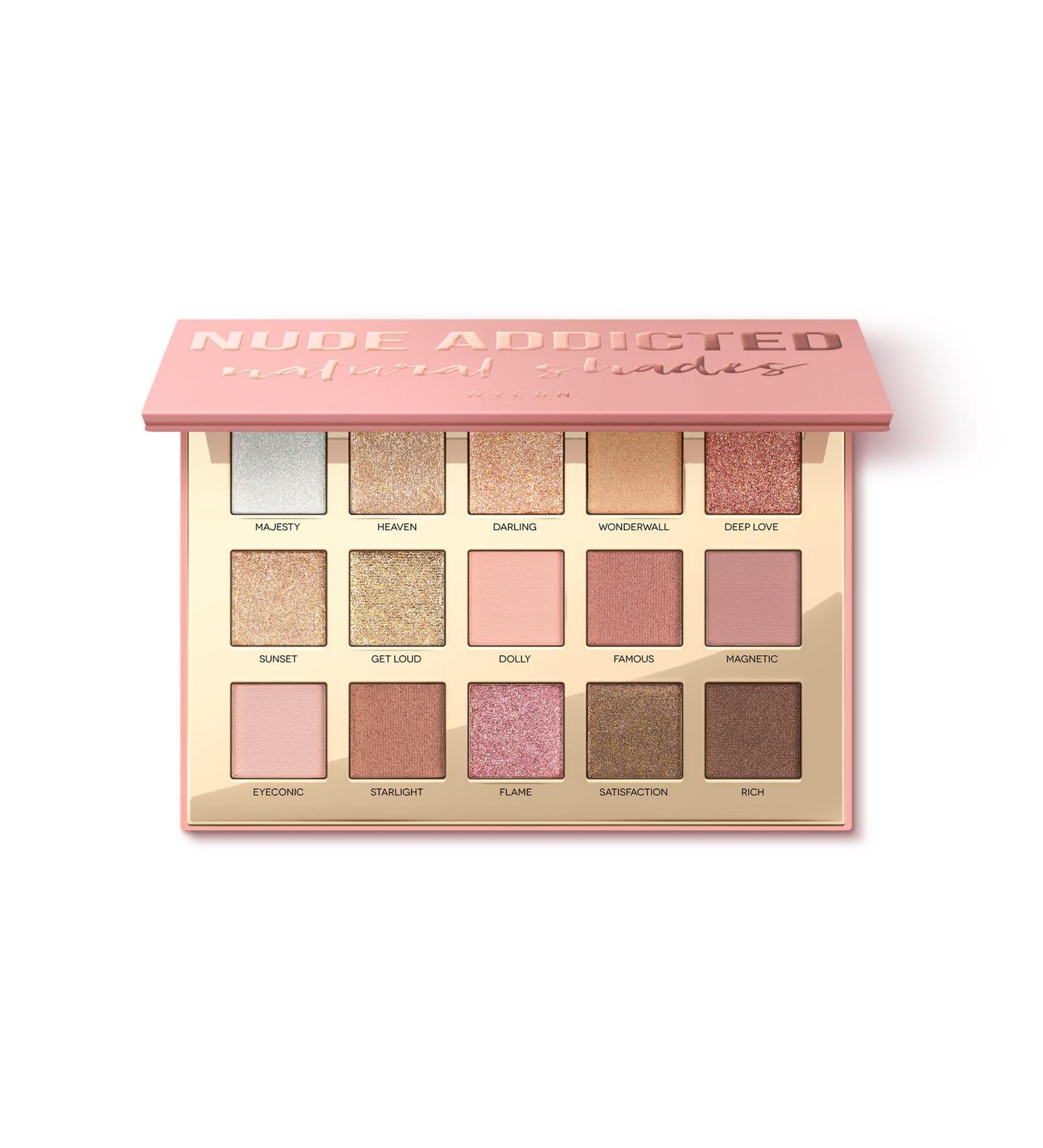  WYCON cosmetics WYCON cosmetics NUDE ADDICTED EYESHADOW Eye Palette of 15 Matte and Shimmer Eyeshadow Highly Gradient Natural SHADES 1.0 Count - Buy Online on GoSupps.com