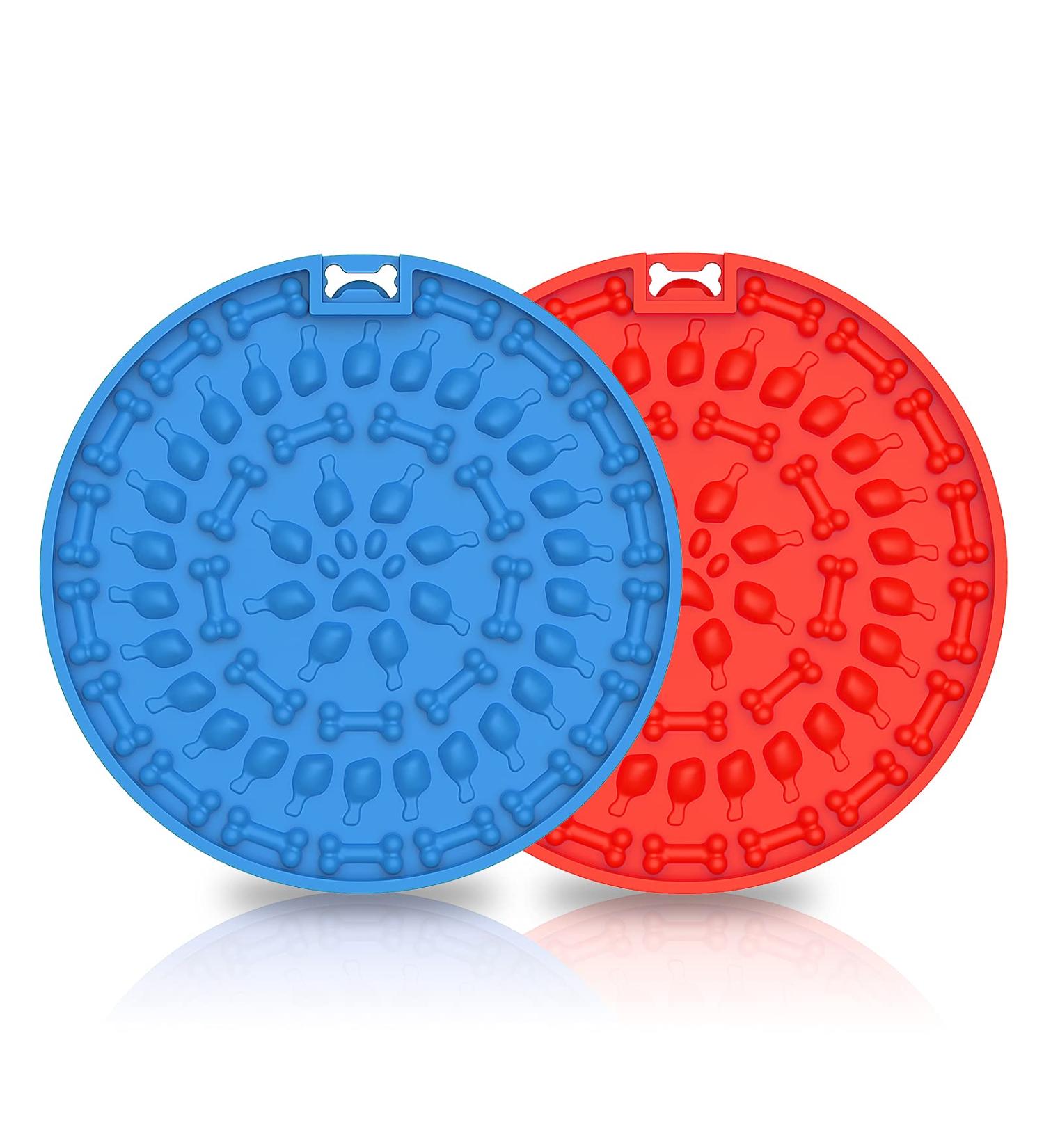 Dog Lick Pad 2Pcs - Interactive Slow Feeder & Snuffle Mat - Anxiety Relief & Puzzle Toy for Dogs - Buy Online on GoSupps.com