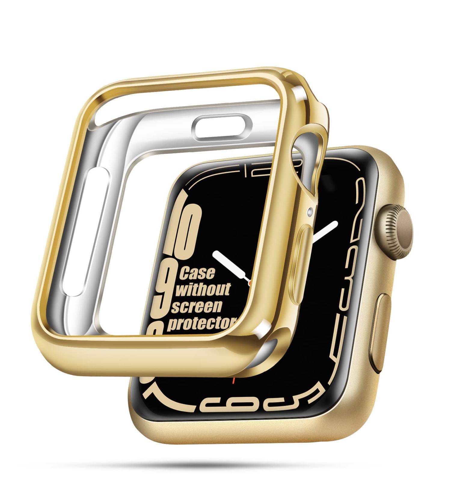 top4cus 40mm Cover Environmental Soft Flexible TPU Anti-Scratch Lightweight Protective 40mm Iwatch Case Compatible with Apple Watch Series 7 Series 6/SE/5/4 Series 3/2/1 - Gold Gold 40mm - Buy Online on GoSupps.com