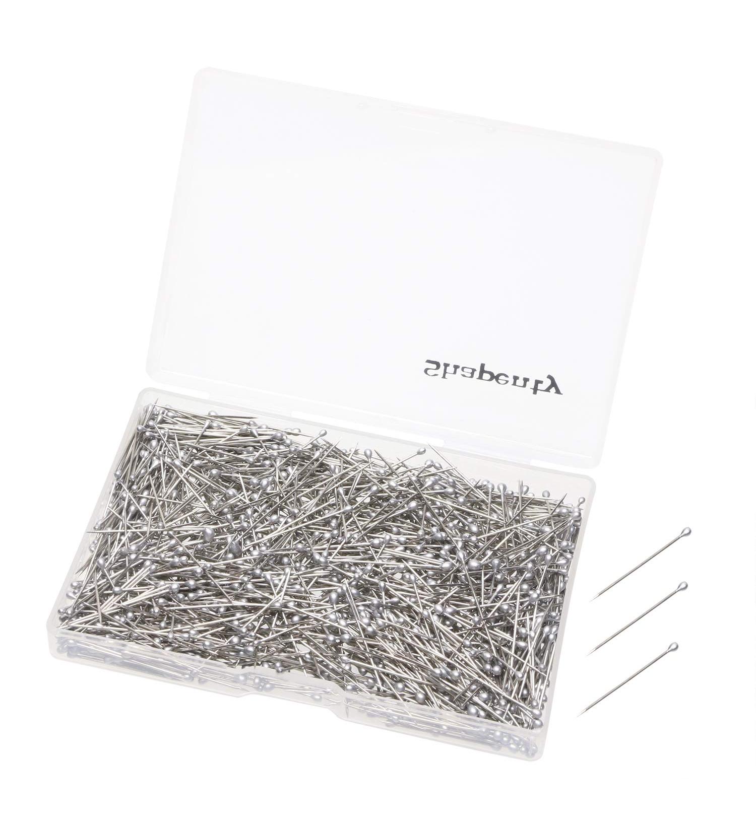 Shapenty 26mm Stainless Steel Dressmaker Straight Quilting Pins - 1200PCS Silver Ball Head Pins for Sewing, Craft, Jewelry Making - Buy Online on GoSupps.com