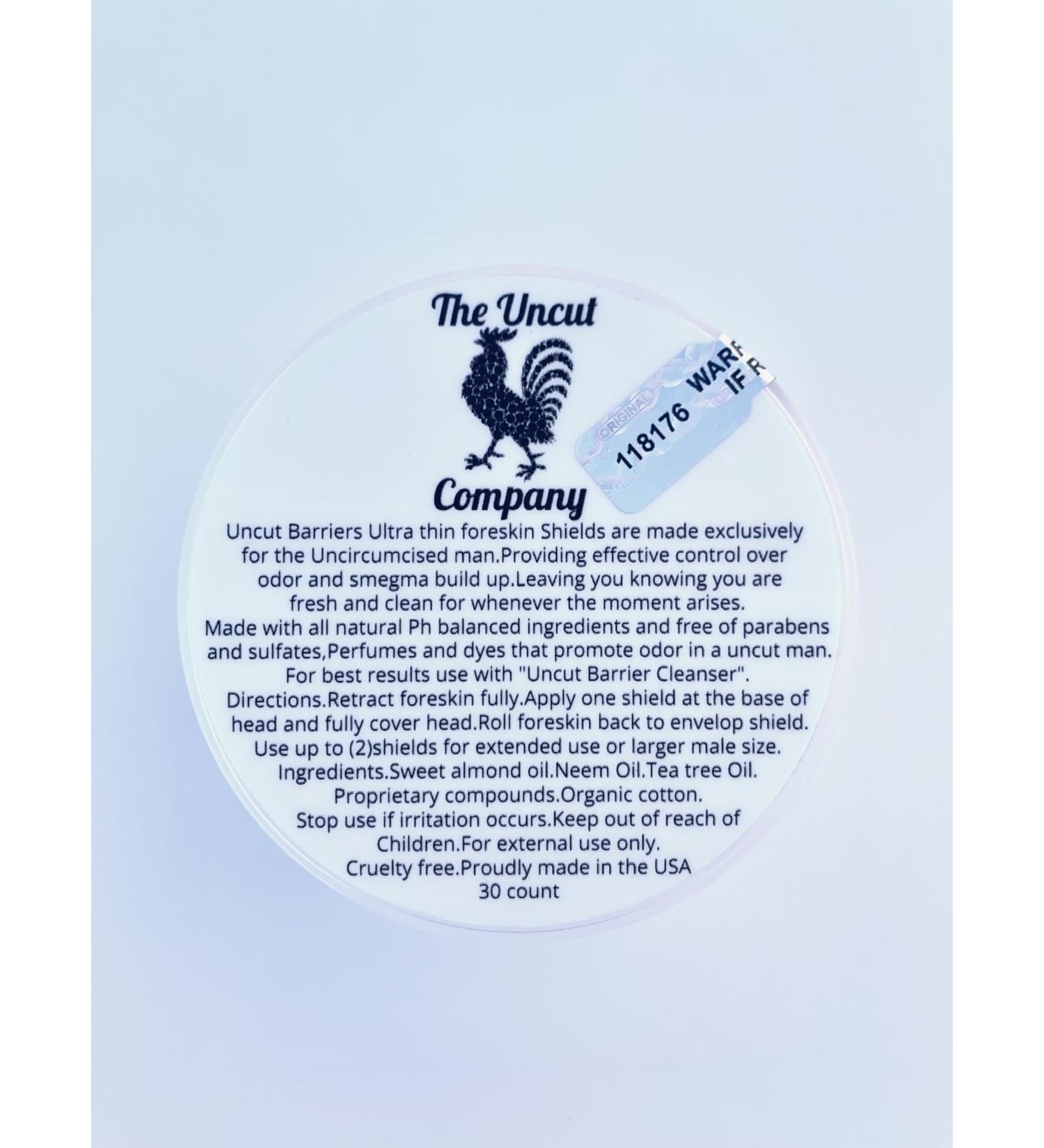 The Uncut Company Foreskin Shields for Odor Control and Prevention For Uncircumcised Men Ultra Thin for Every Day Wear and Travel All Natural pH Balanced Sulfate Paraben Free 30 count. - Buy Online on GoSupps.com