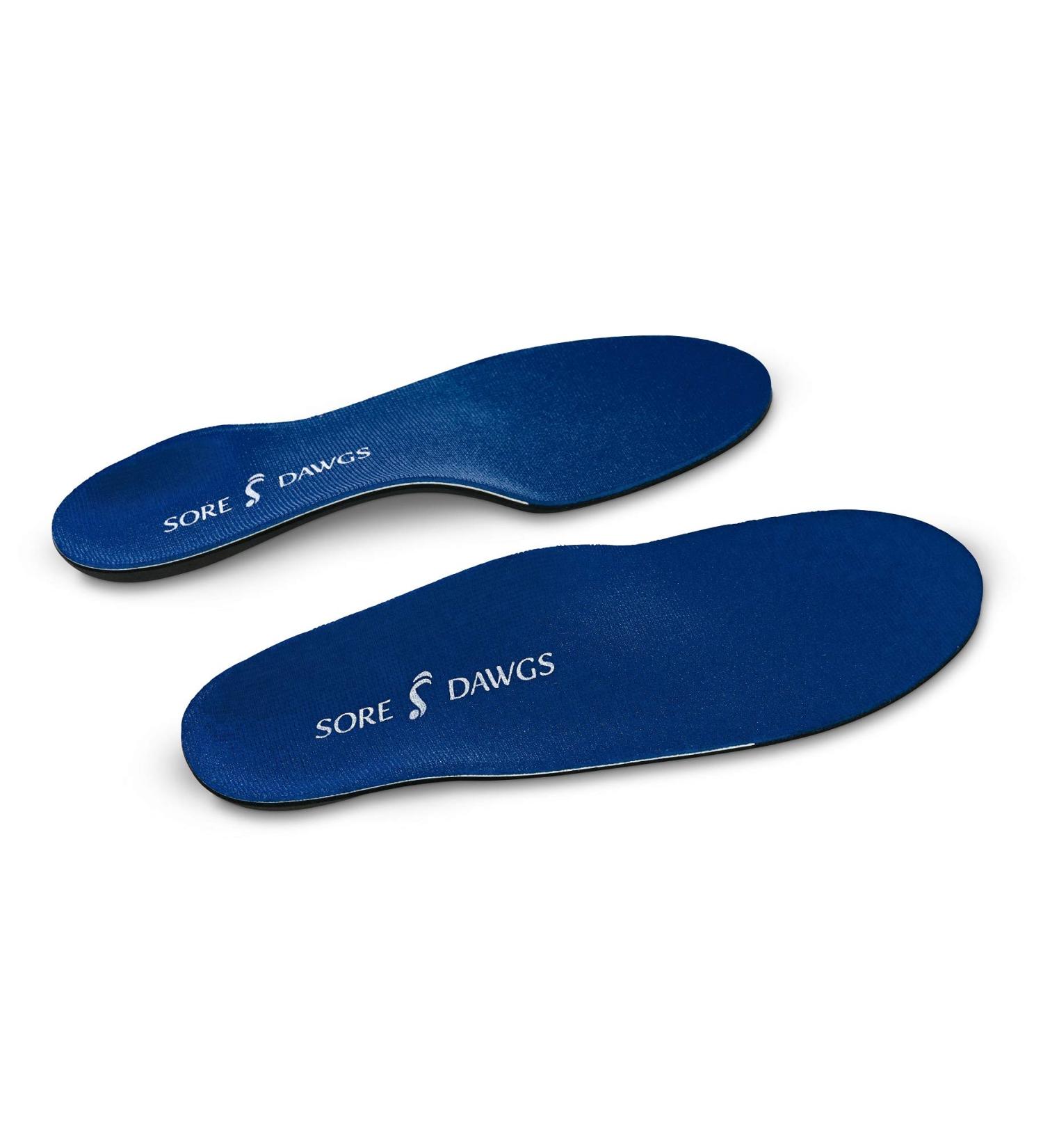 Sore Dawg Expedition Support Insoles - Blue, Medium Size for All-Around Footwear | Men's 7.5-9, Women's 8-10.5 - Buy Online on GoSupps.com