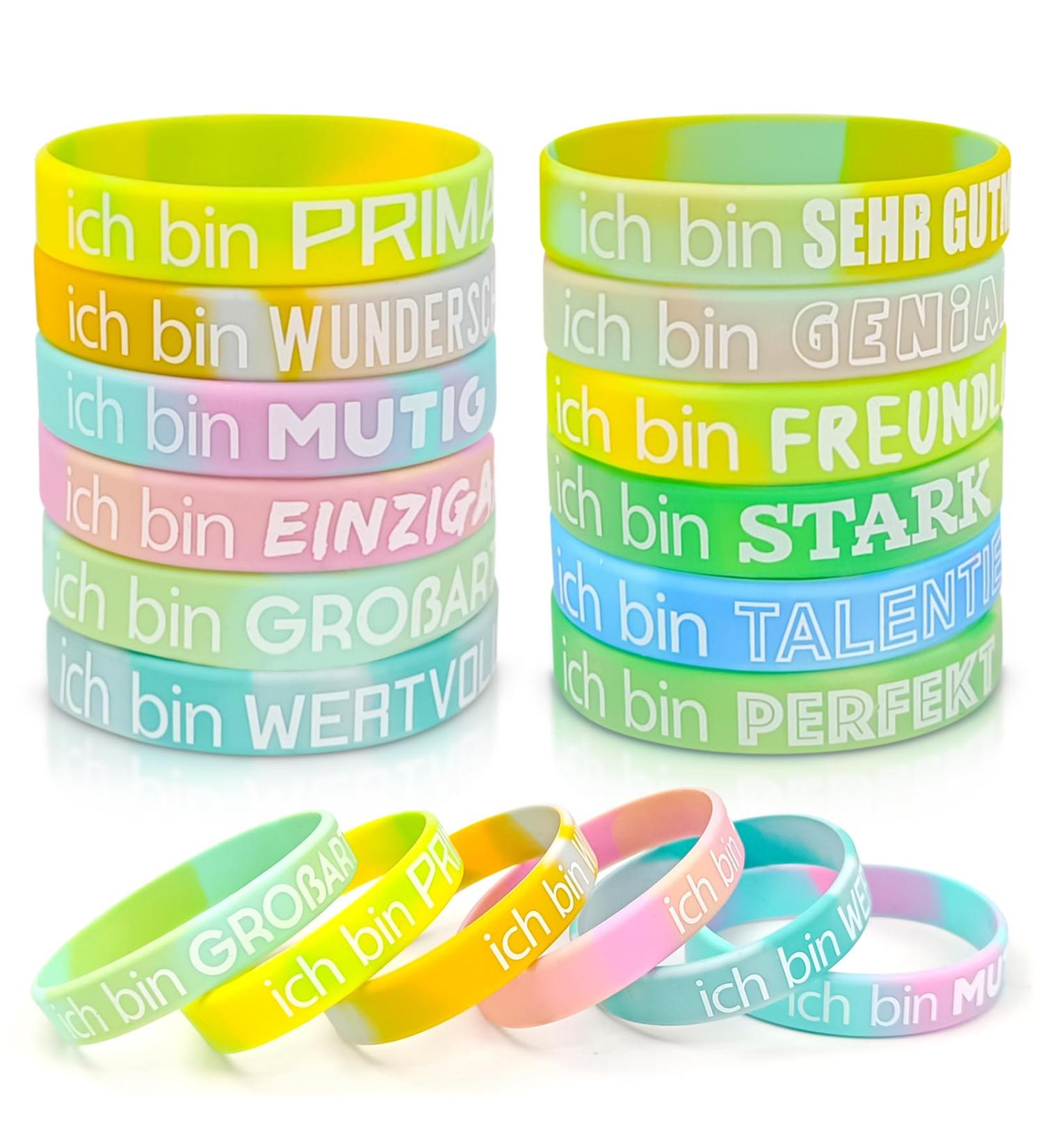 Nhydzsz 12 Motivationsarmb nder mit inspirierenden Spr chen Silikon-Armb nder f r Teenager Frauen & M nner - Buy Online on GoSupps.com
