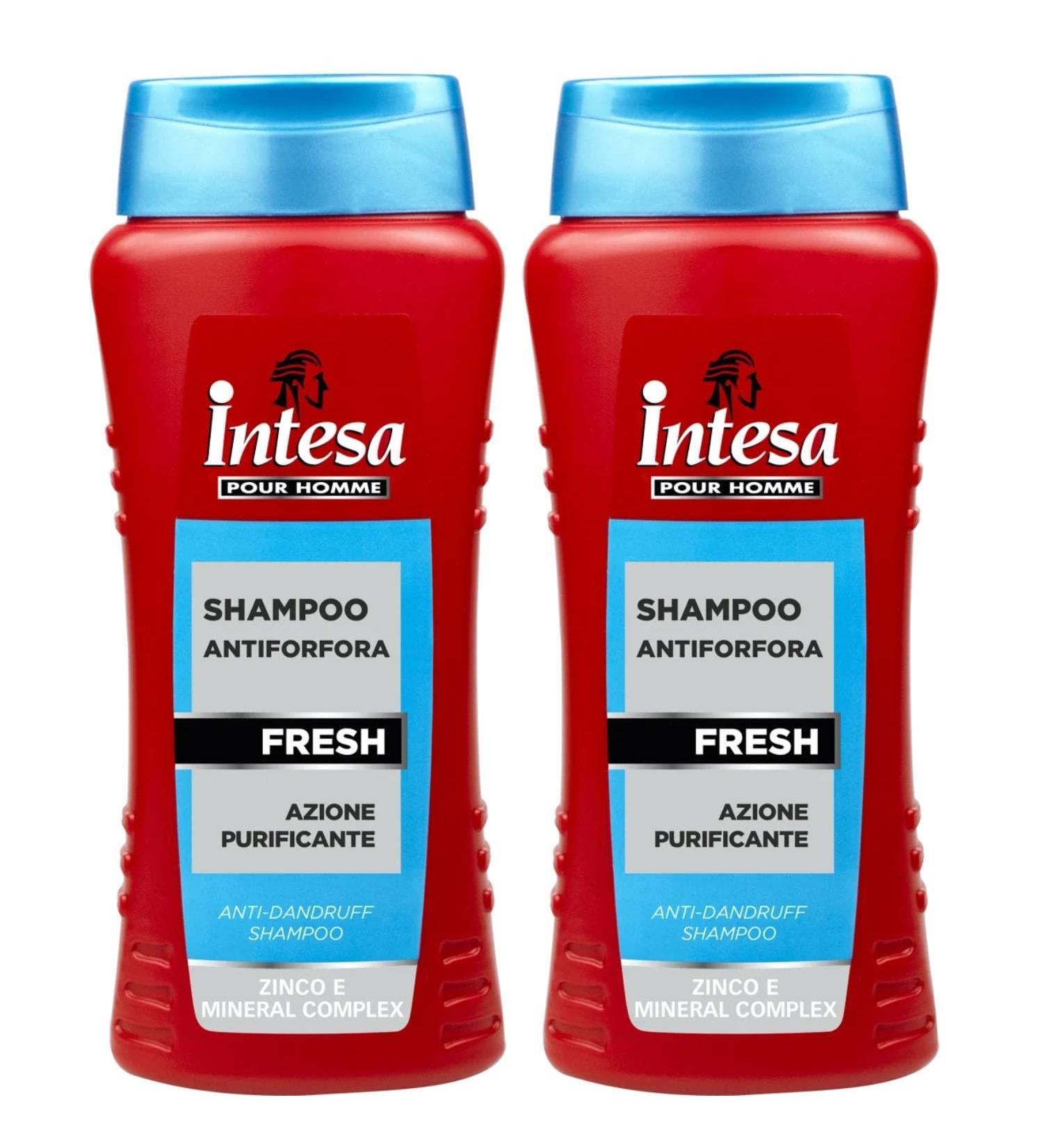 Intesa Intesa Pour Homme Fresh Anti-Dandruff Shampoo 300ml - Purifying Action with Zinc and Mineral Complex - Refreshing Daily Use Against Dandruff (2)