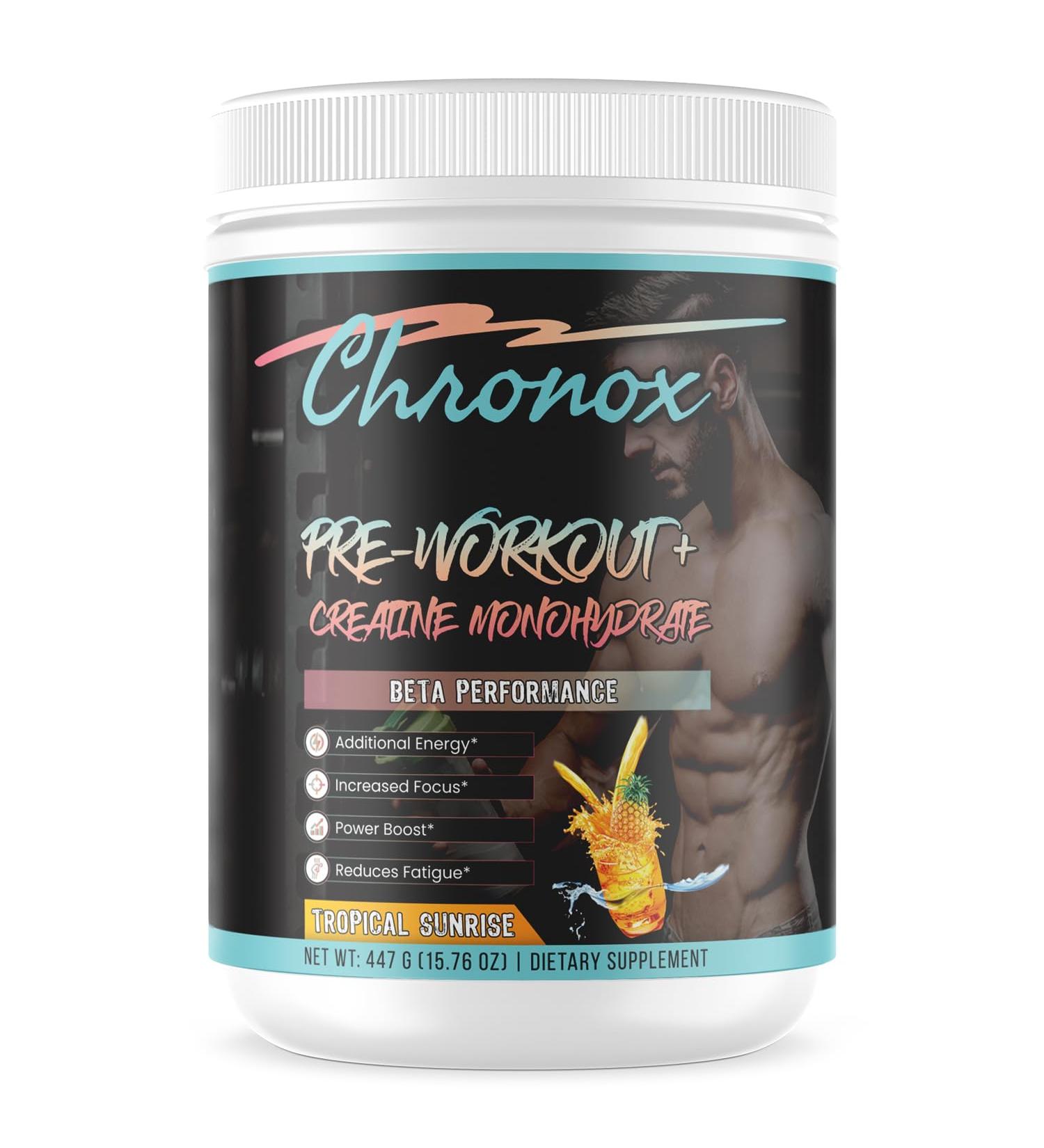 Creatine Monohydrate Powder with Tropical Sunrise Flavor - Premium Pre-Workout for Men & Women to Boost Energy & Stamina - Mass Gainer supplement for Strength Focus Recovery & Active Training - Buy Online on GoSupps.com