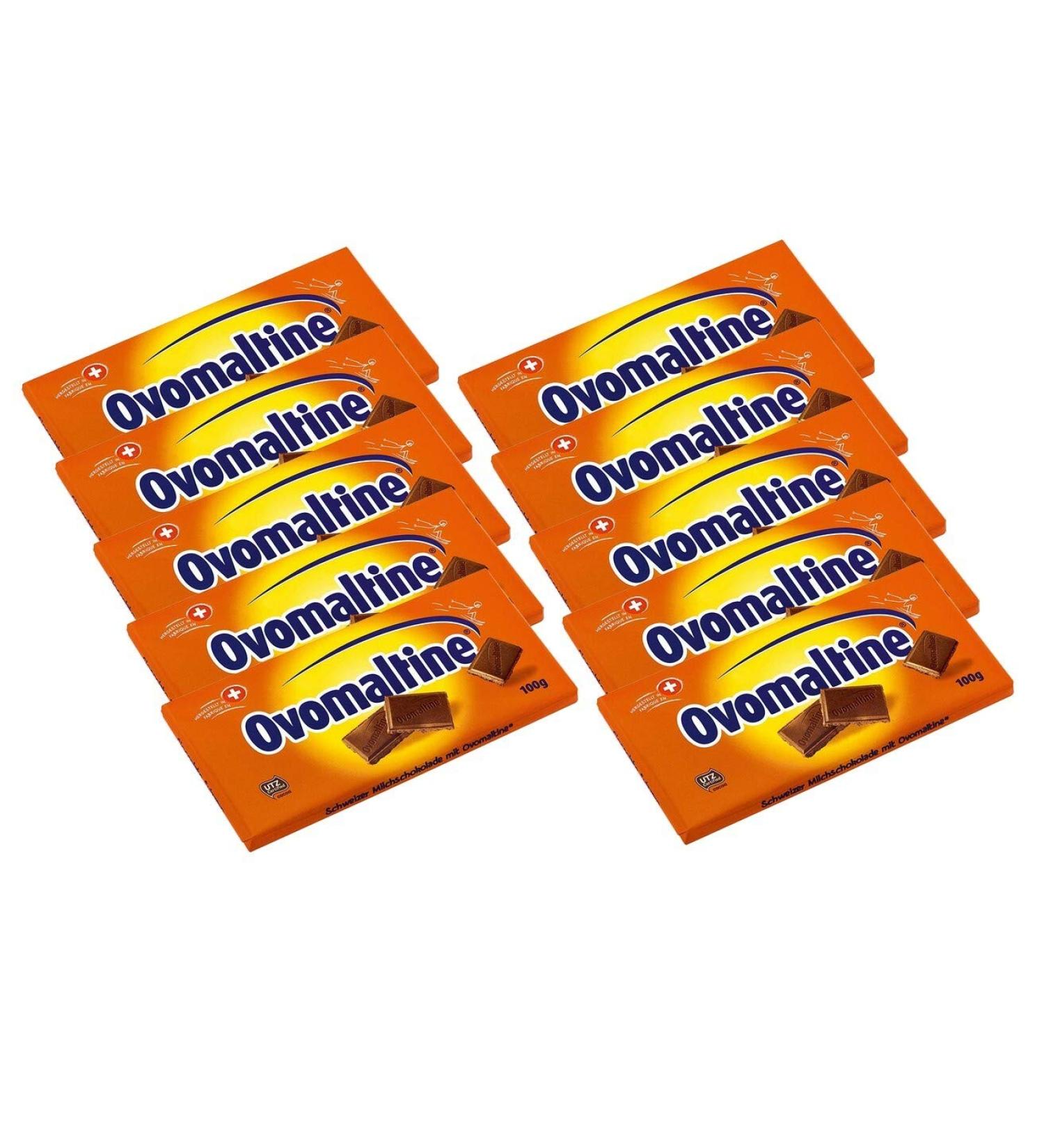  OVOMALTINE Ovomaltine crispy chocolate pack of 10 (10x100 g) - Buy Online on GoSupps.com