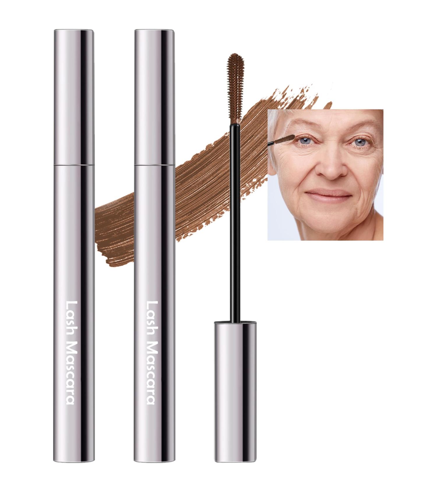 2PCS Brown Mascara for Older Women 60 Plus Volumizing Mascara Volume and Length for Mature Women with Thinning Lashes Hypoallergenic Prime Mascara Long-Lasting Waterproof Makeup for Sensitive Eyes Brown(2pcs) - Buy Online on GoSupps.com