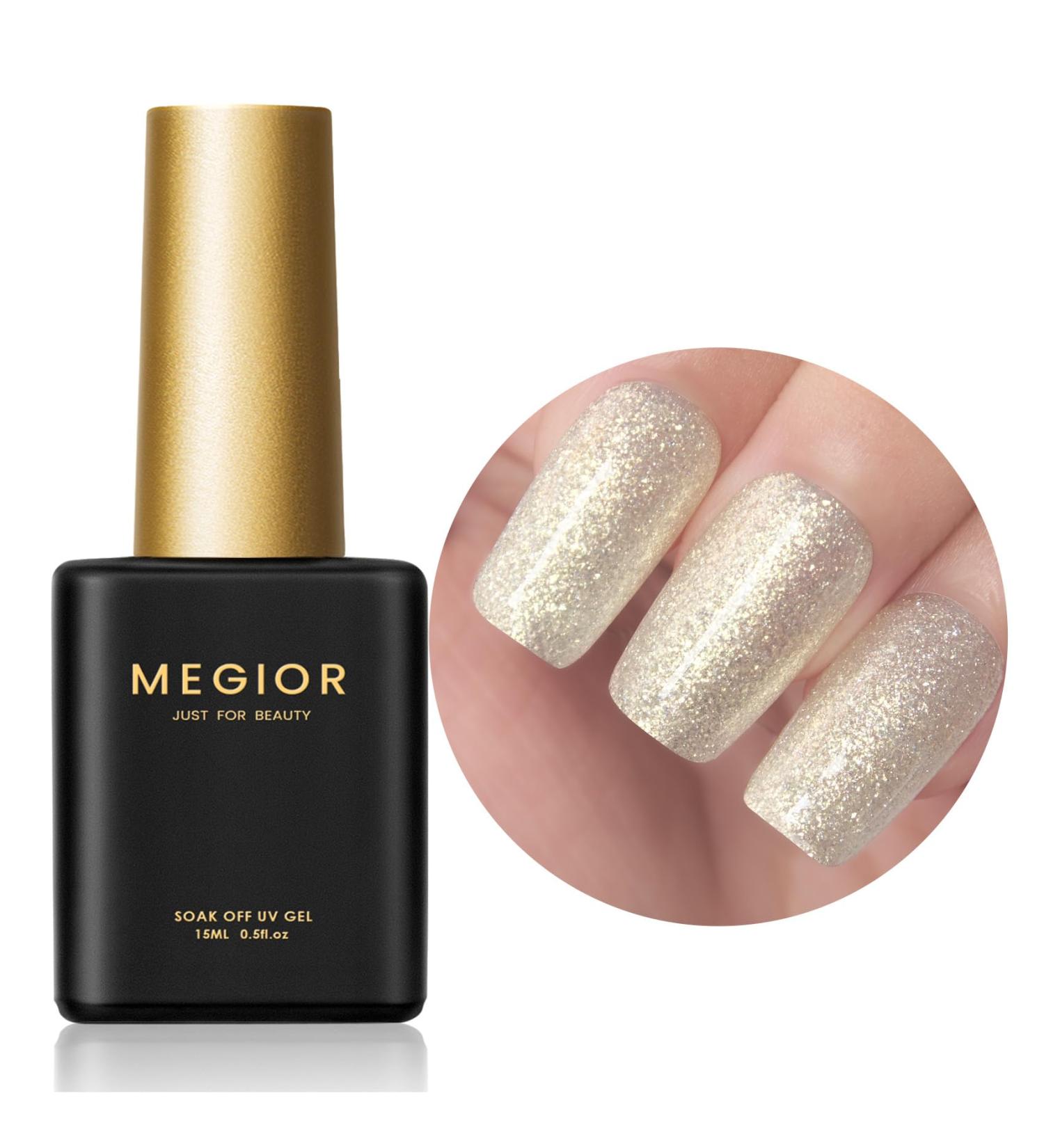MEGIOR Spring Mermaid Scales Gel Nail Polish 15ml Gel Polish Soak off Uv Led Nail Lamp Nail Art Manicure Salon Salon DIY Gel Nail Design - Buy Online on GoSupps.com