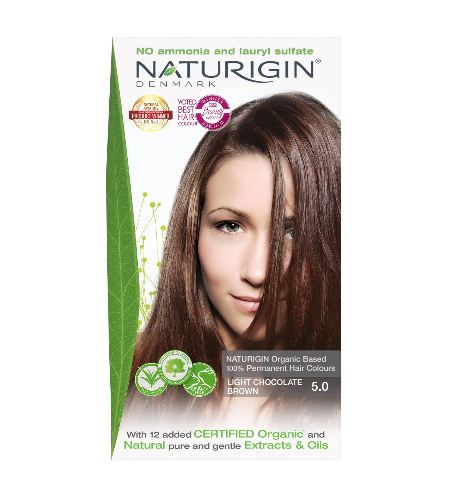 Naturally Light Chocolate Brown Hair Color 5.0 | 100% Gray Coverage | Organic Ammonia-Free Vegan | Long-Lasting Nourishment - Buy Online on GoSupps.com