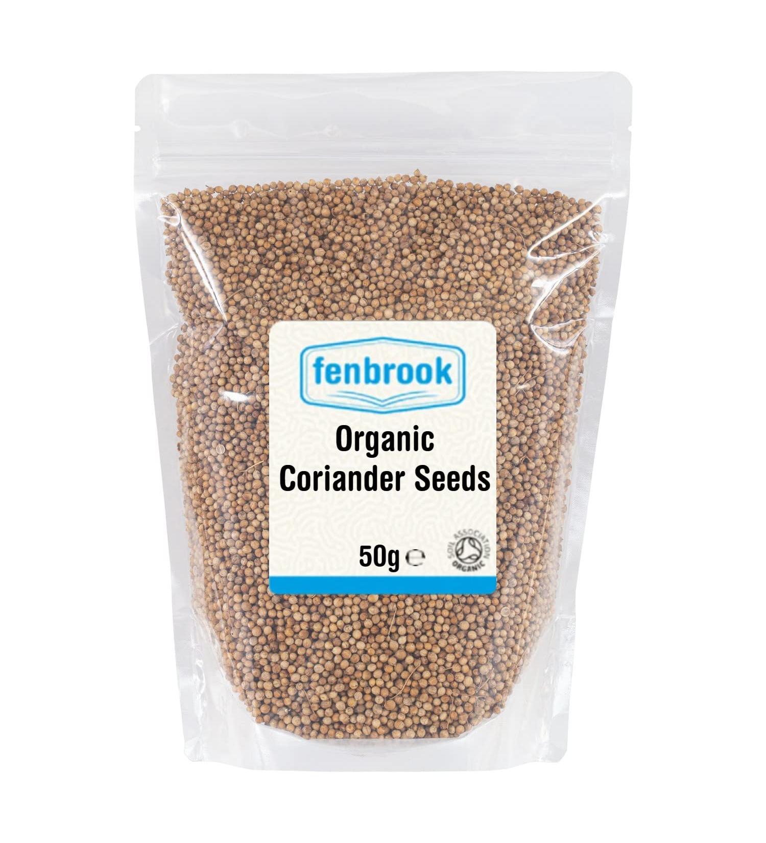 Organic Coriander Seeds 50g Certified Organic by Fenbrook Organic - Buy Online on GoSupps.com