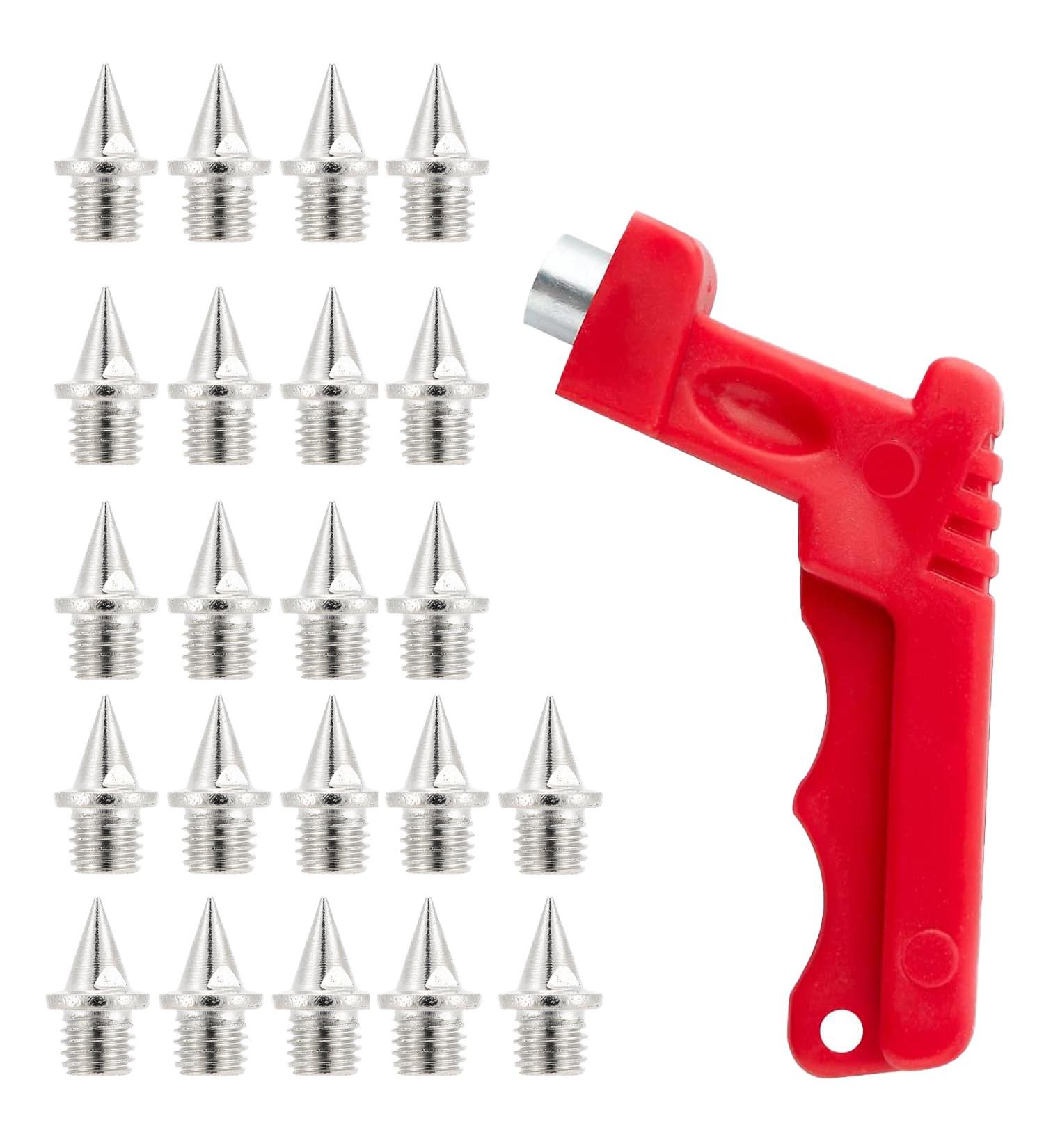 22 Pieces Sprint Replacement Spikes for Sports Shoes - 7mm Length 5mm Diameter with Wrench - Ideal for 100-400m Rubber Track Racing - Buy Online on GoSupps.com