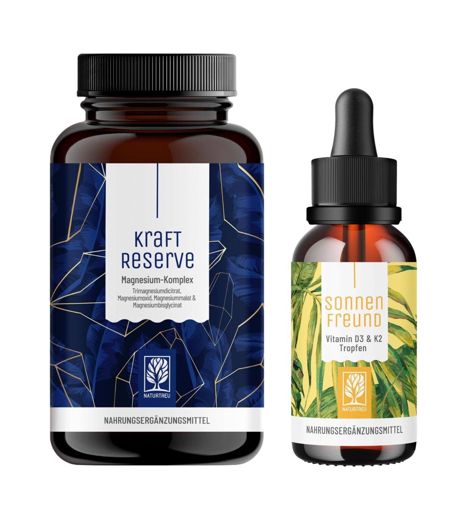 NATURTREU Vitamin D3 K2 Drops with Magnesium - High Dose Vegan Sun Friend & Power Reserve - International Shipping Available - Buy Online on GoSupps.com