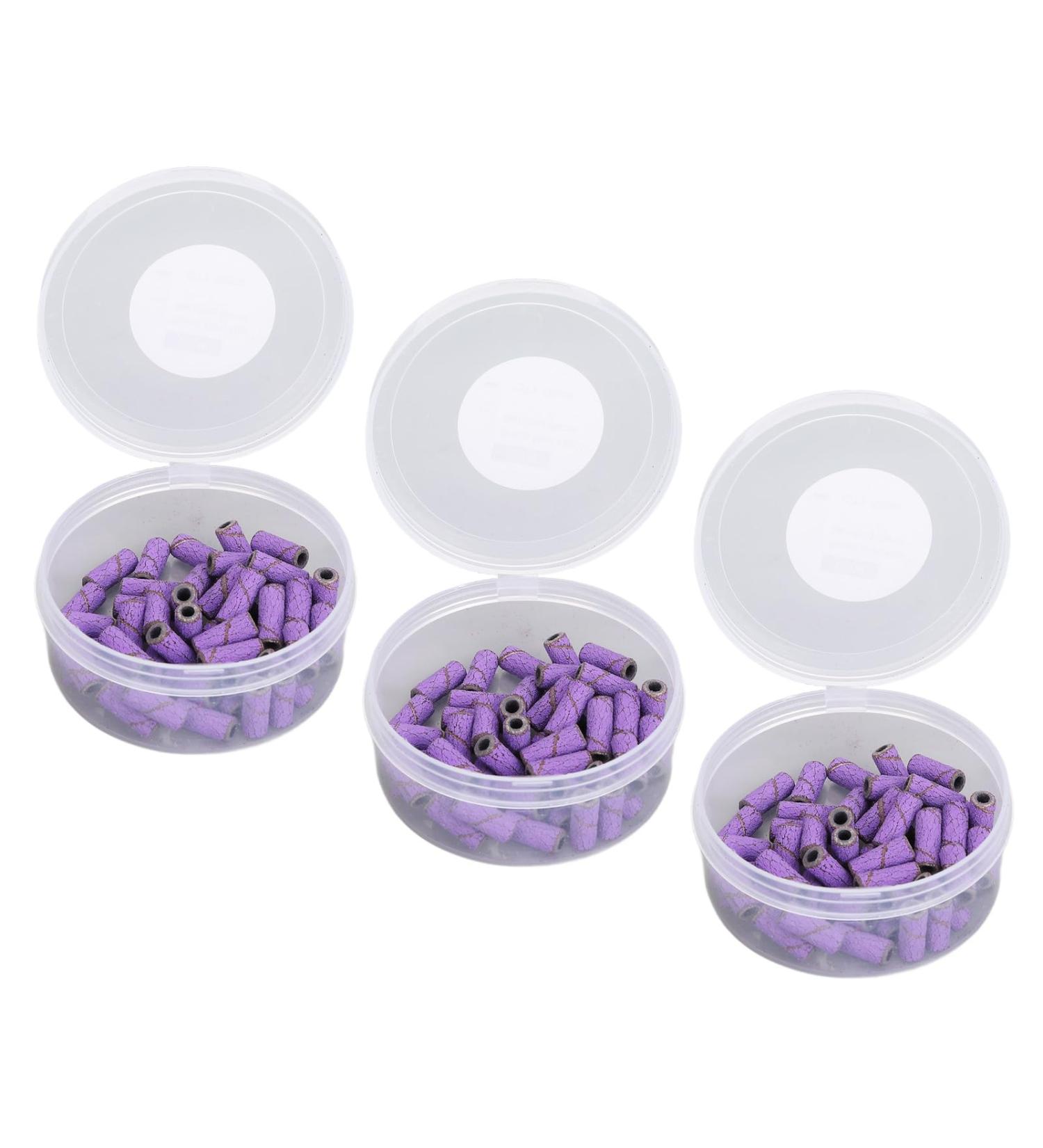 Nail Sanding Bands Smoothing Nail Art Sanding Bands with Storage Box for Manicure (Violet) - Buy Online on GoSupps.com